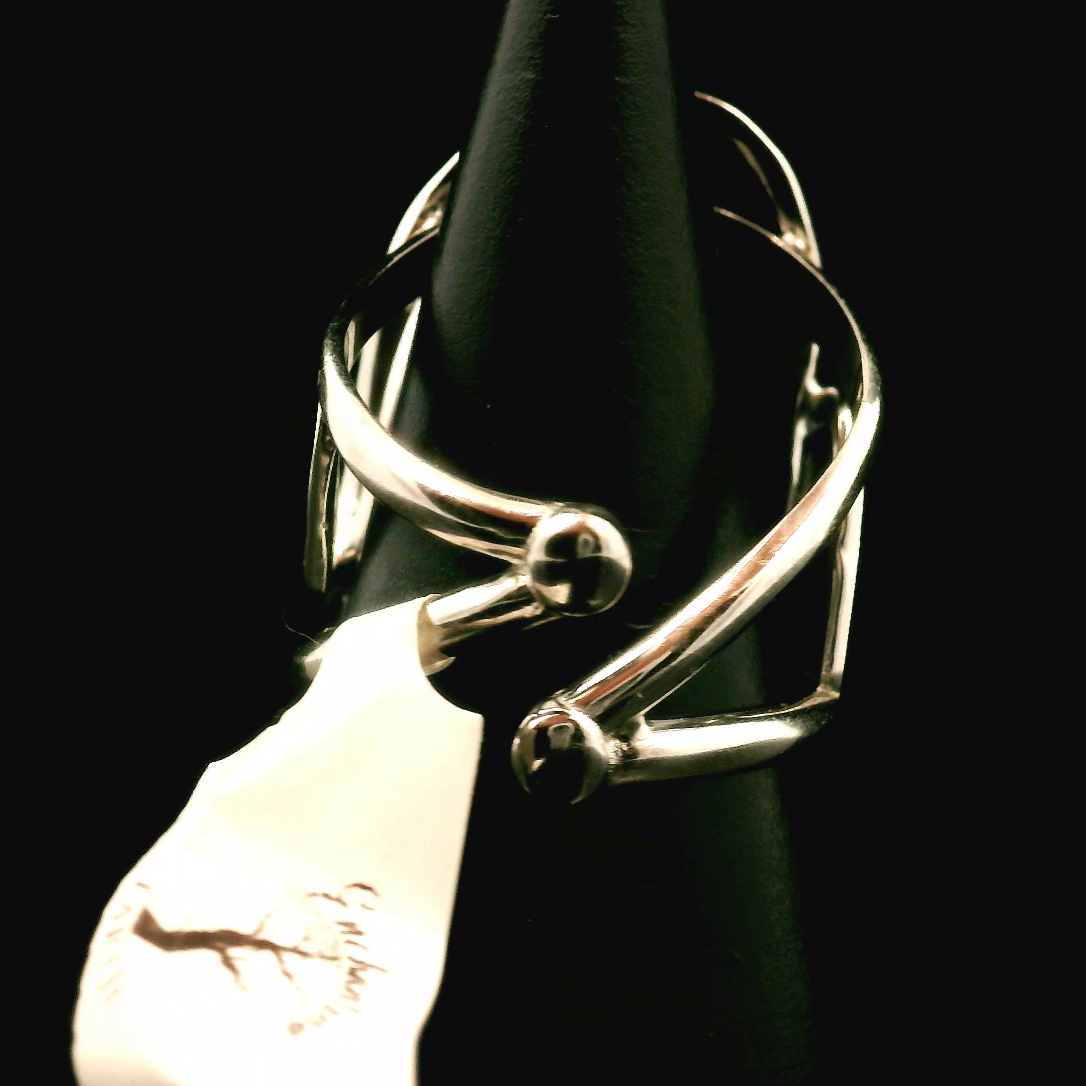 Electric Euphoralite Cuff Ring 925 Silver for Protection, Love, Stress Relief and Mental Clarity