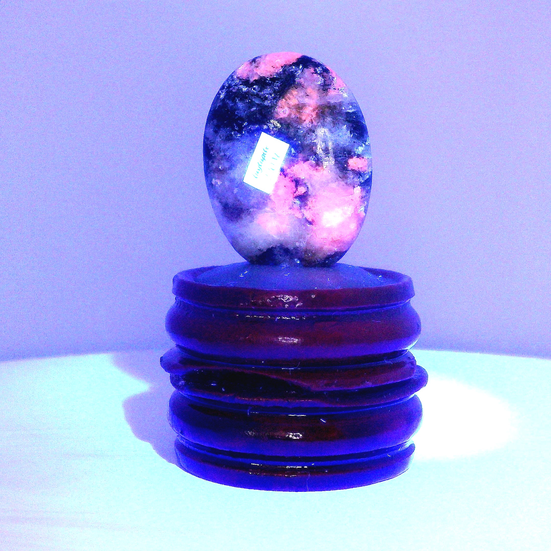Tugtupite Palm Stone for Joy, Manifestation, Romance, Relationship Healing and Good Luck