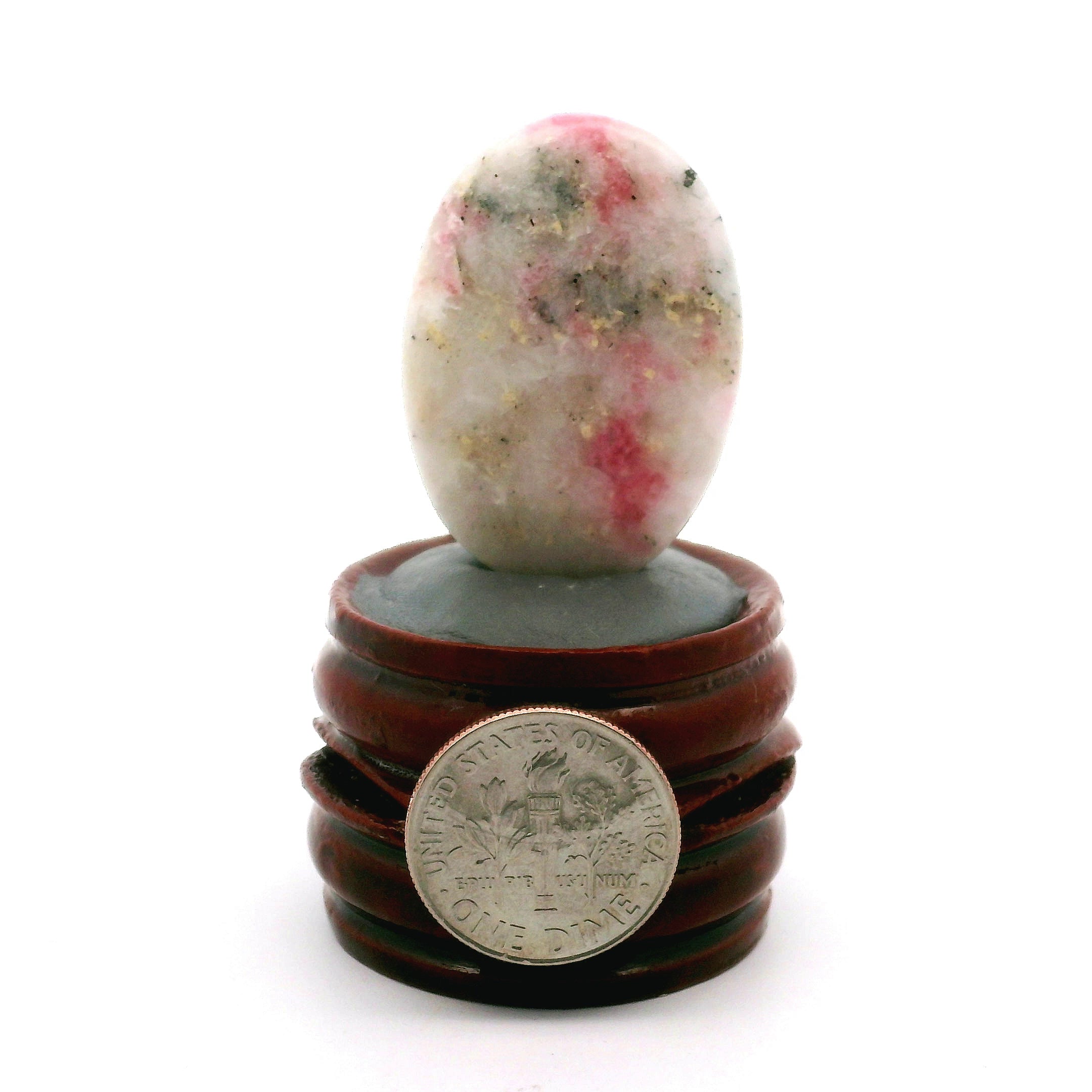 Tugtupite Palm Stone for Joy, Manifestation, Romance, Relationship Healing and Good Luck