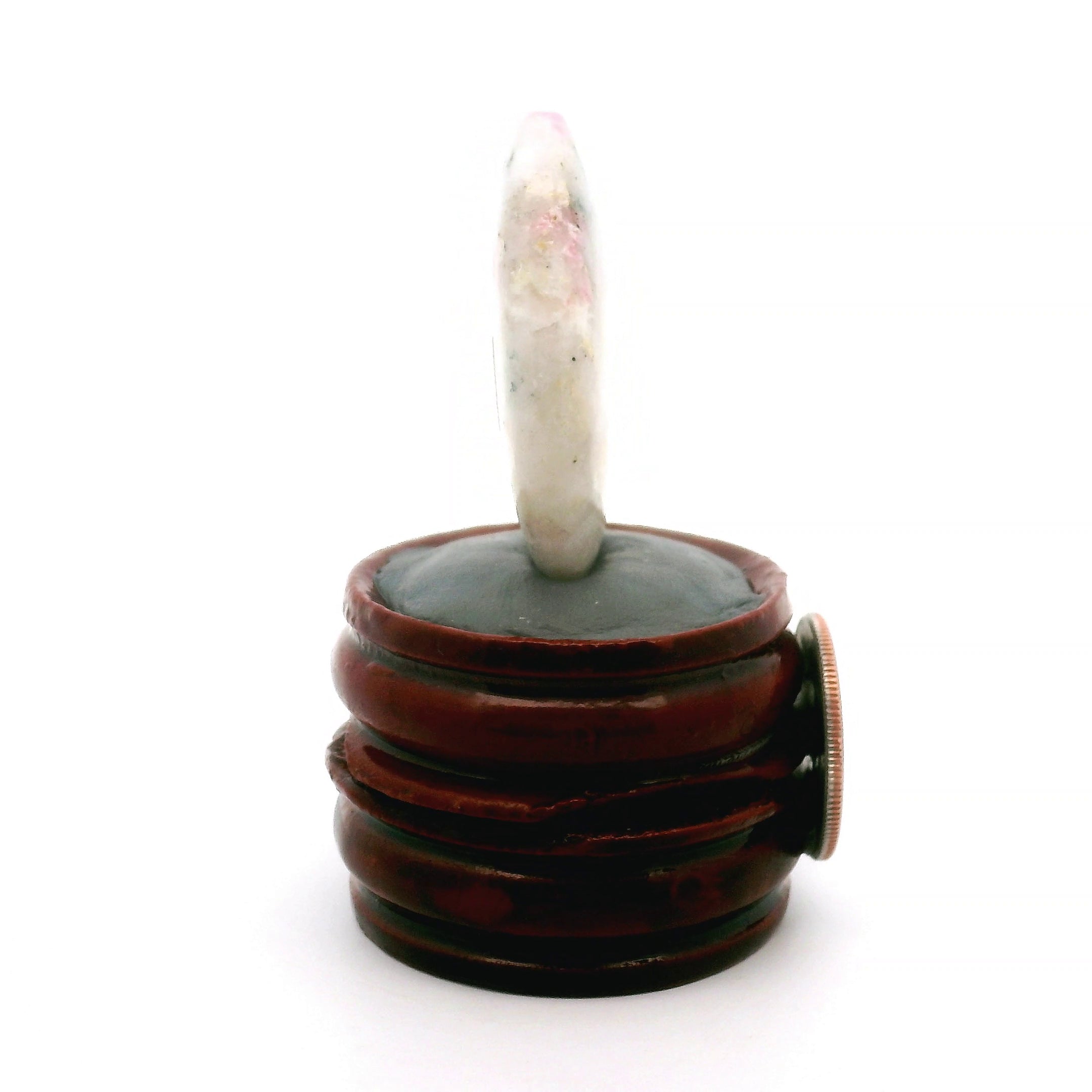 Tugtupite Palm Stone for Joy, Manifestation, Romance, Relationship Healing and Good Luck