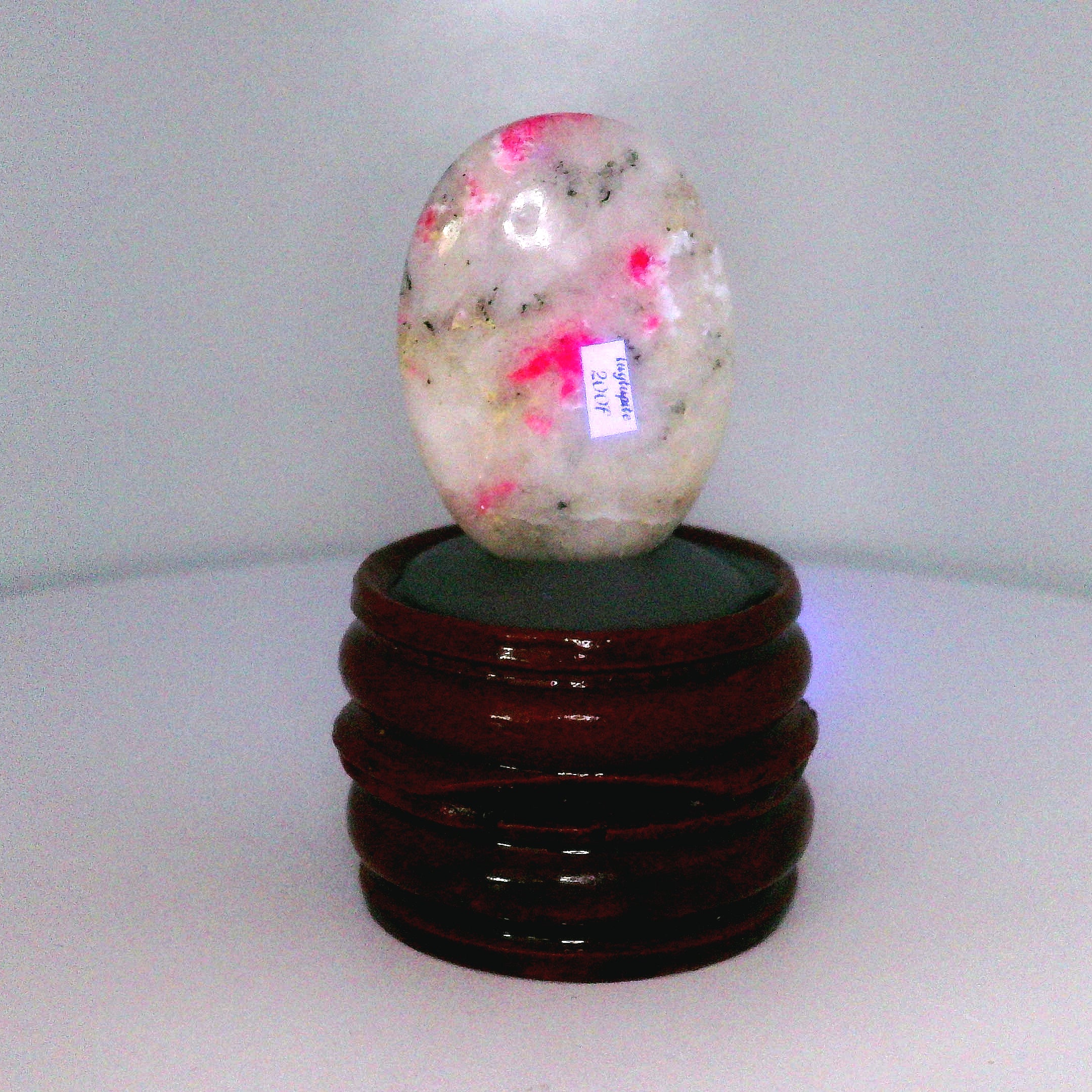 Tugtupite Palm Stone for Joy, Manifestation, Romance, Relationship Healing and Good Luck