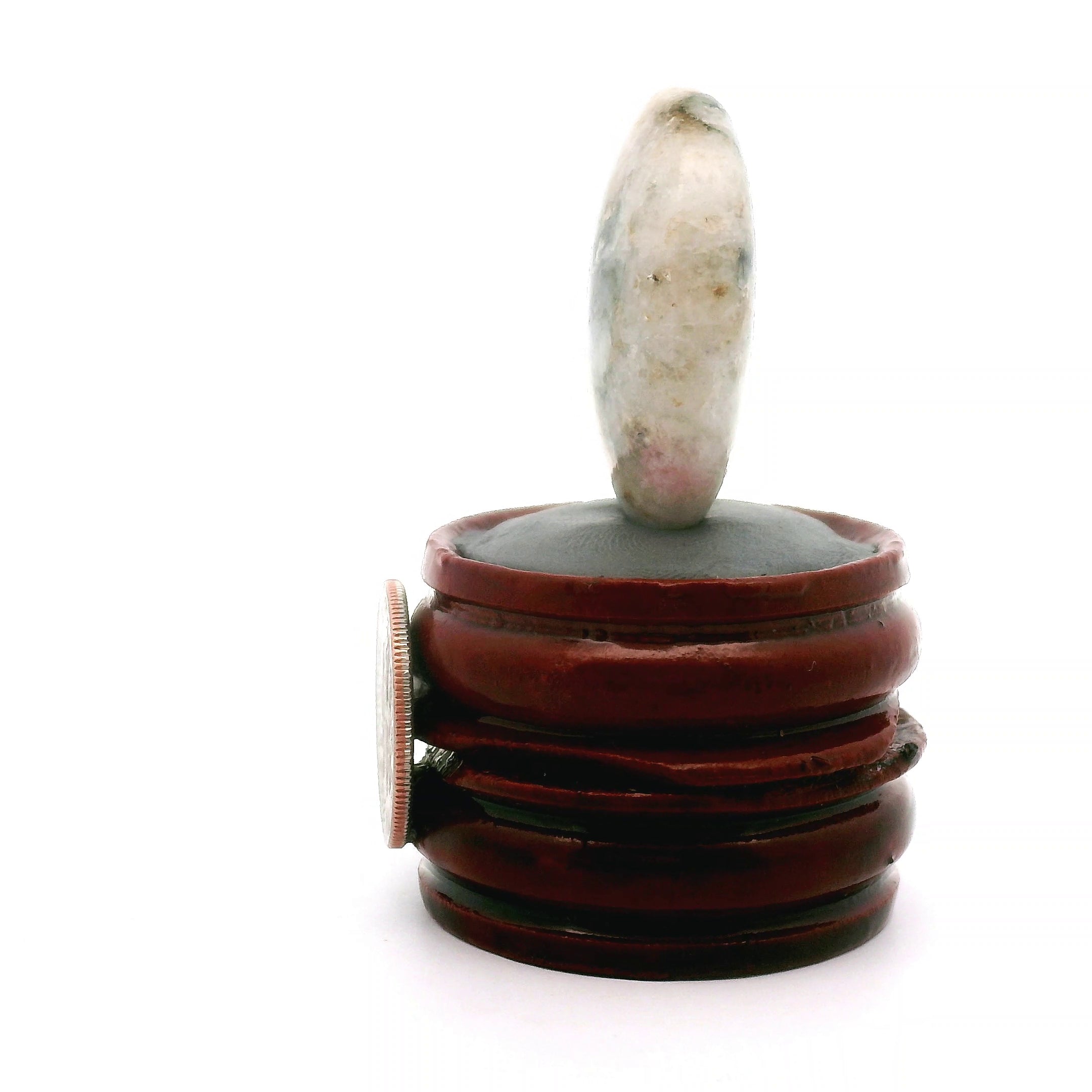 Tugtupite Palm Stone for Joy, Manifestation, Romance, Relationship Healing and Good Luck