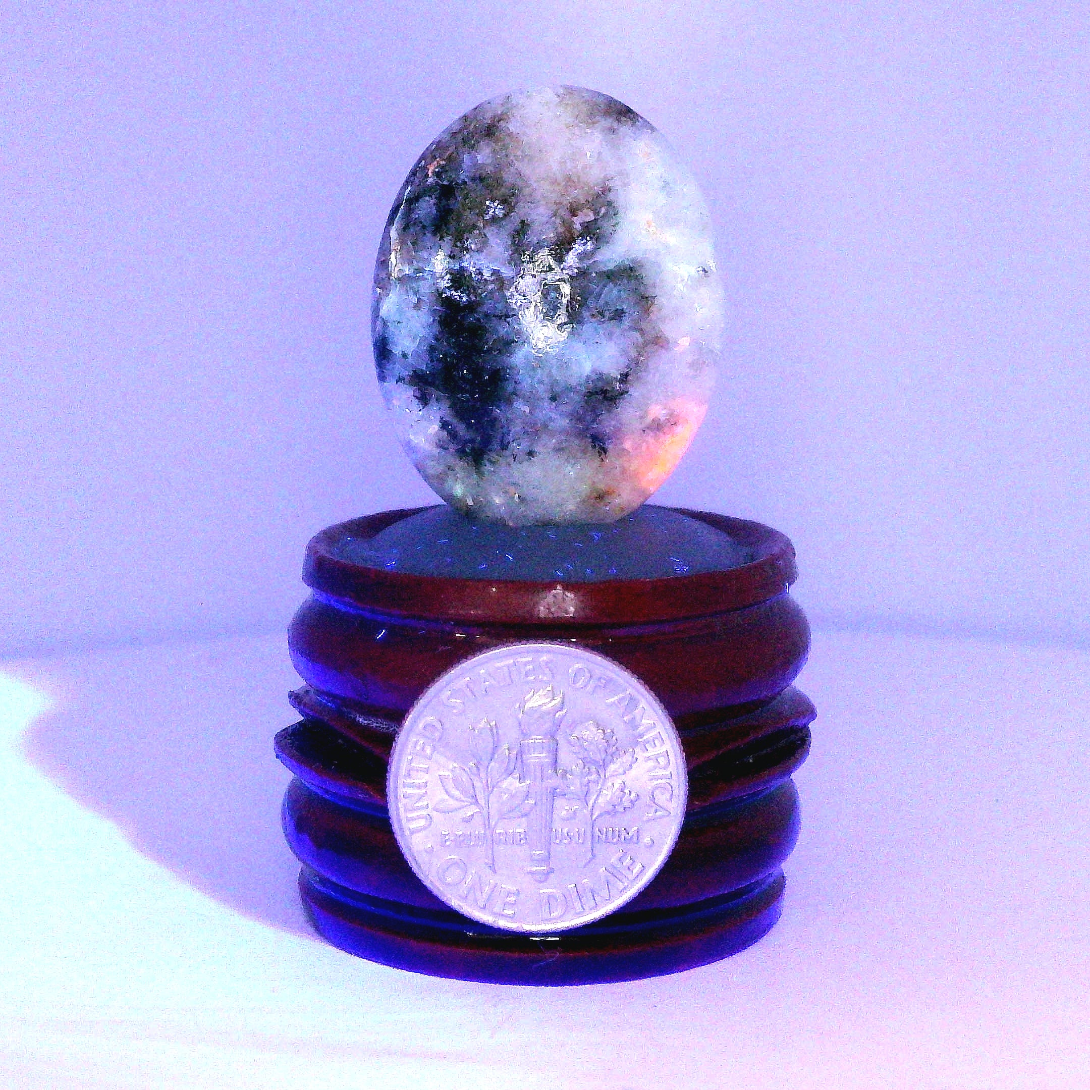 Tugtupite Palm Stone for Joy, Manifestation, Romance, Relationship Healing and Good Luck