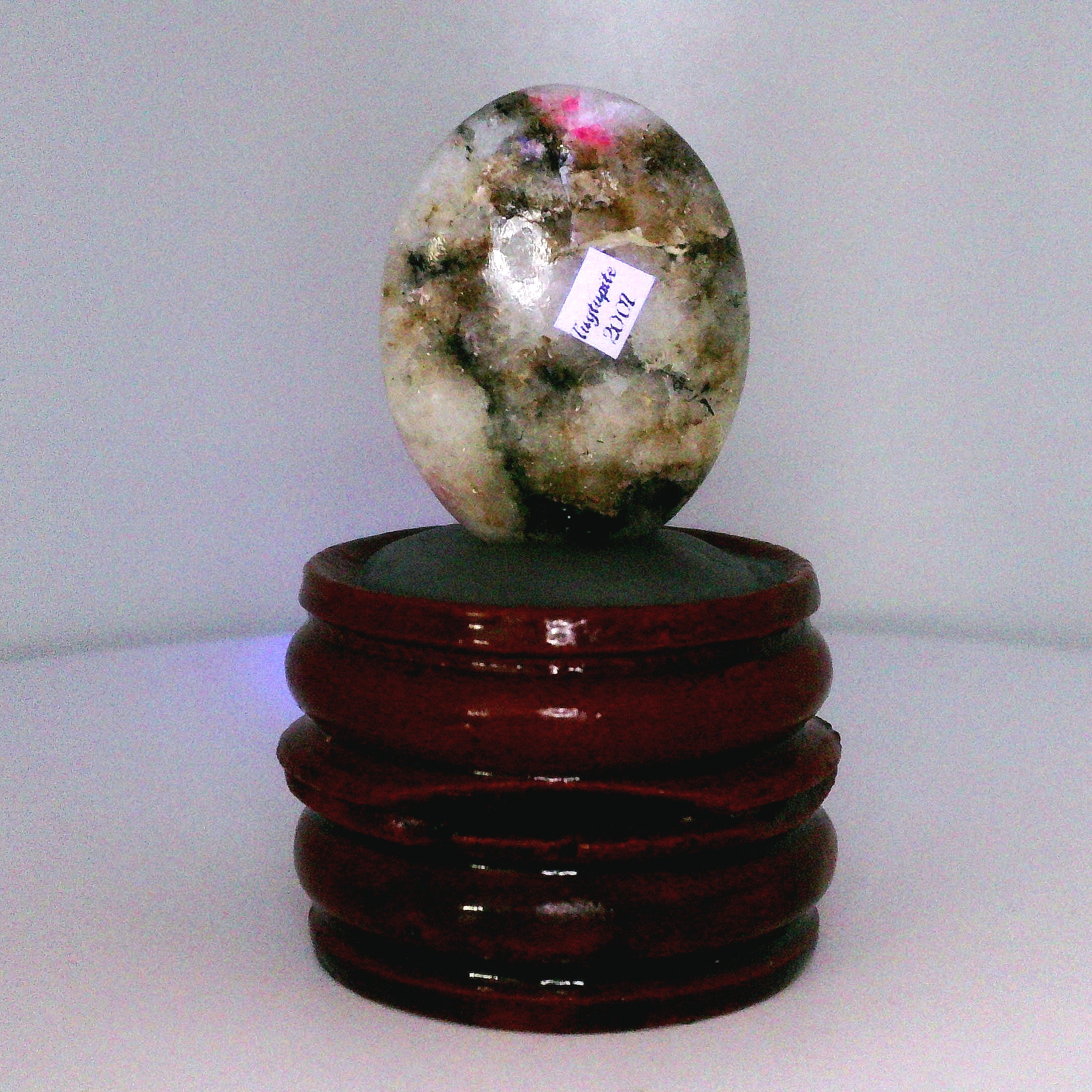 Tugtupite Palm Stone for Joy, Manifestation, Romance, Relationship Healing and Good Luck