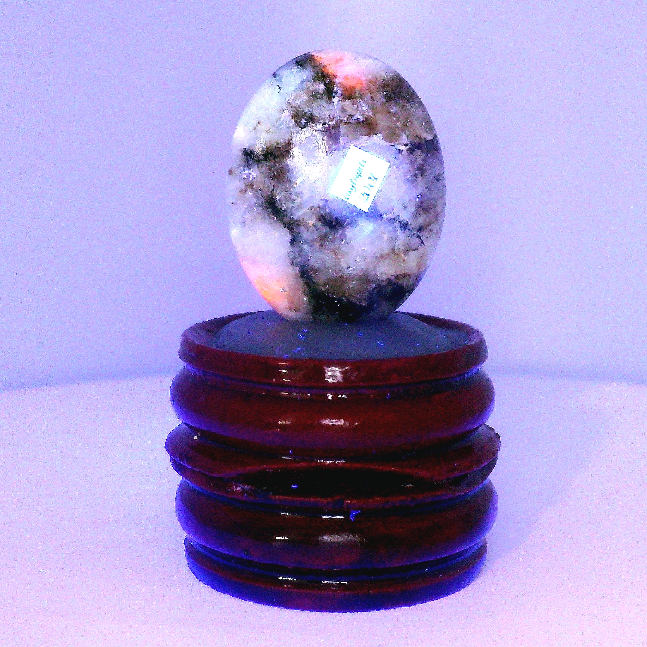 Tugtupite Palm Stone for Joy, Manifestation, Romance, Relationship Healing and Good Luck