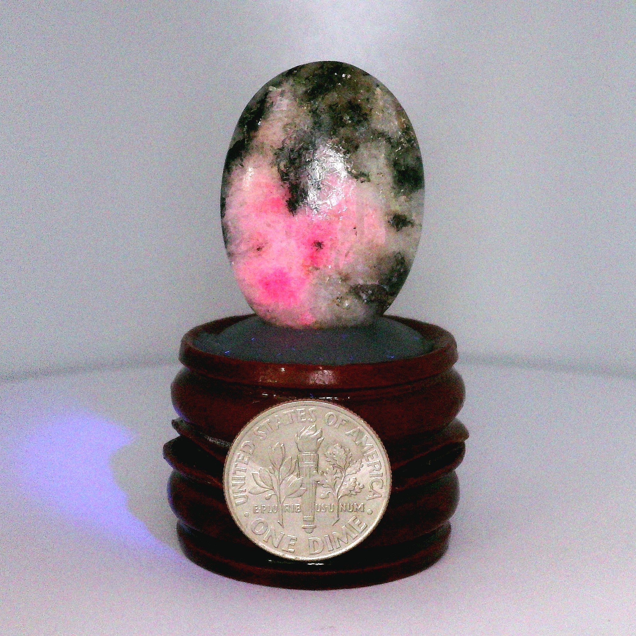Tugtupite Palm Stone for Joy, Manifestation, Romance, Relationship Healing and Good Luck