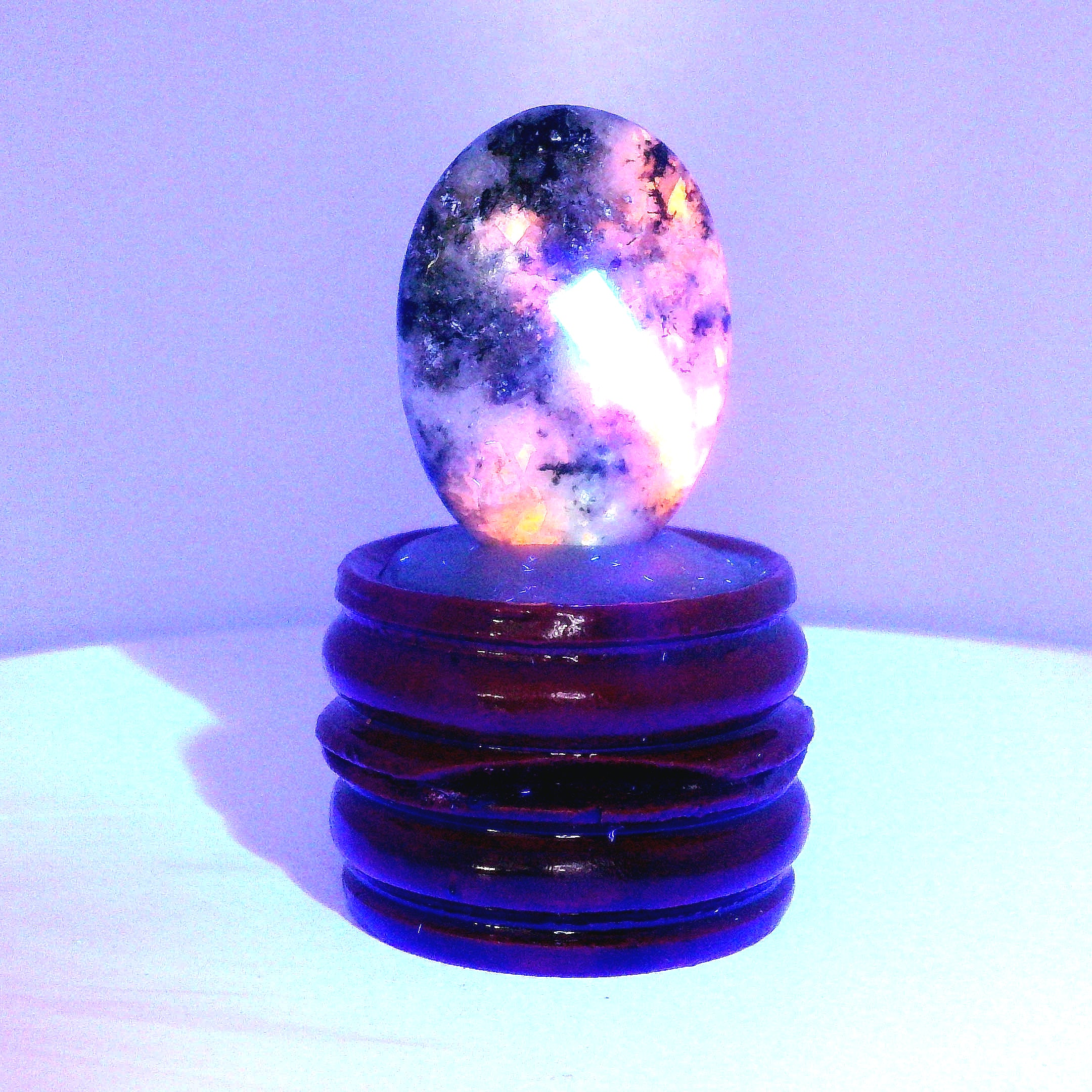 Tugtupite Palm Stone for Joy, Manifestation, Romance, Relationship Healing and Good Luck