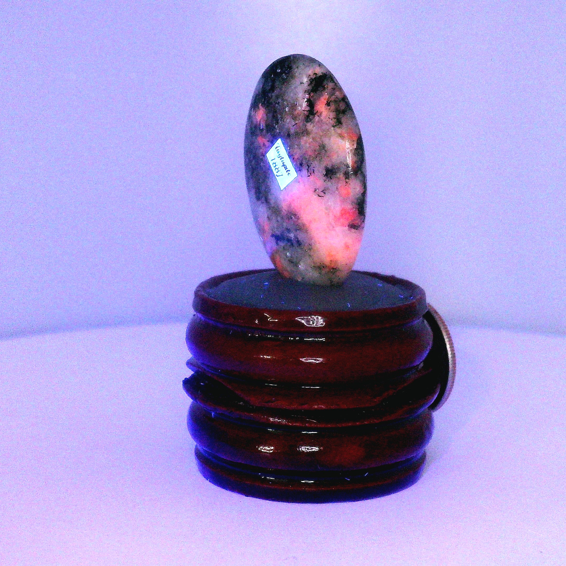 Tugtupite Palm Stone for Joy, Manifestation, Romance, Relationship Healing and Good Luck