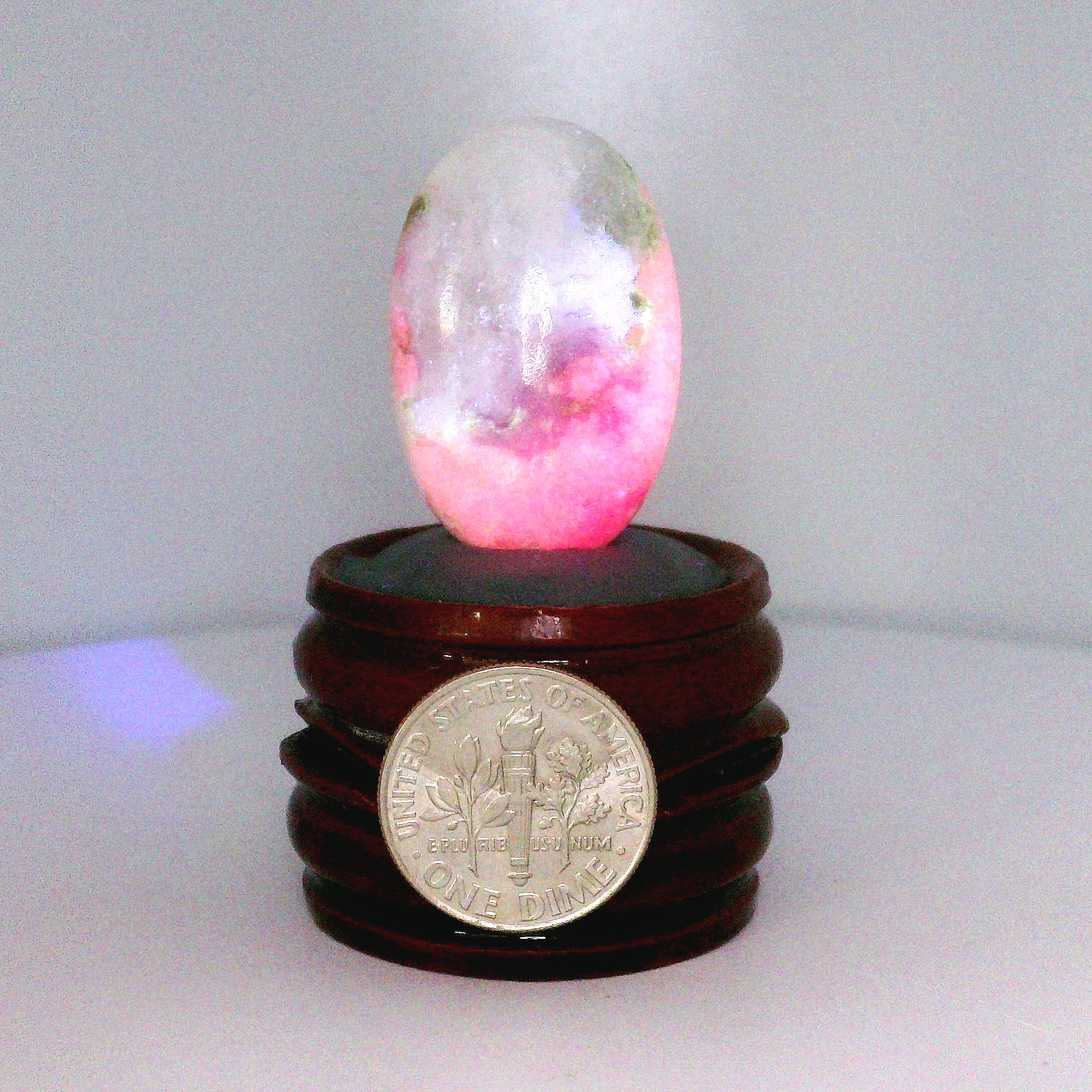 Tugtupite Palm Stone for Joy, Manifestation, Romance, Relationship Healing and Good Luck