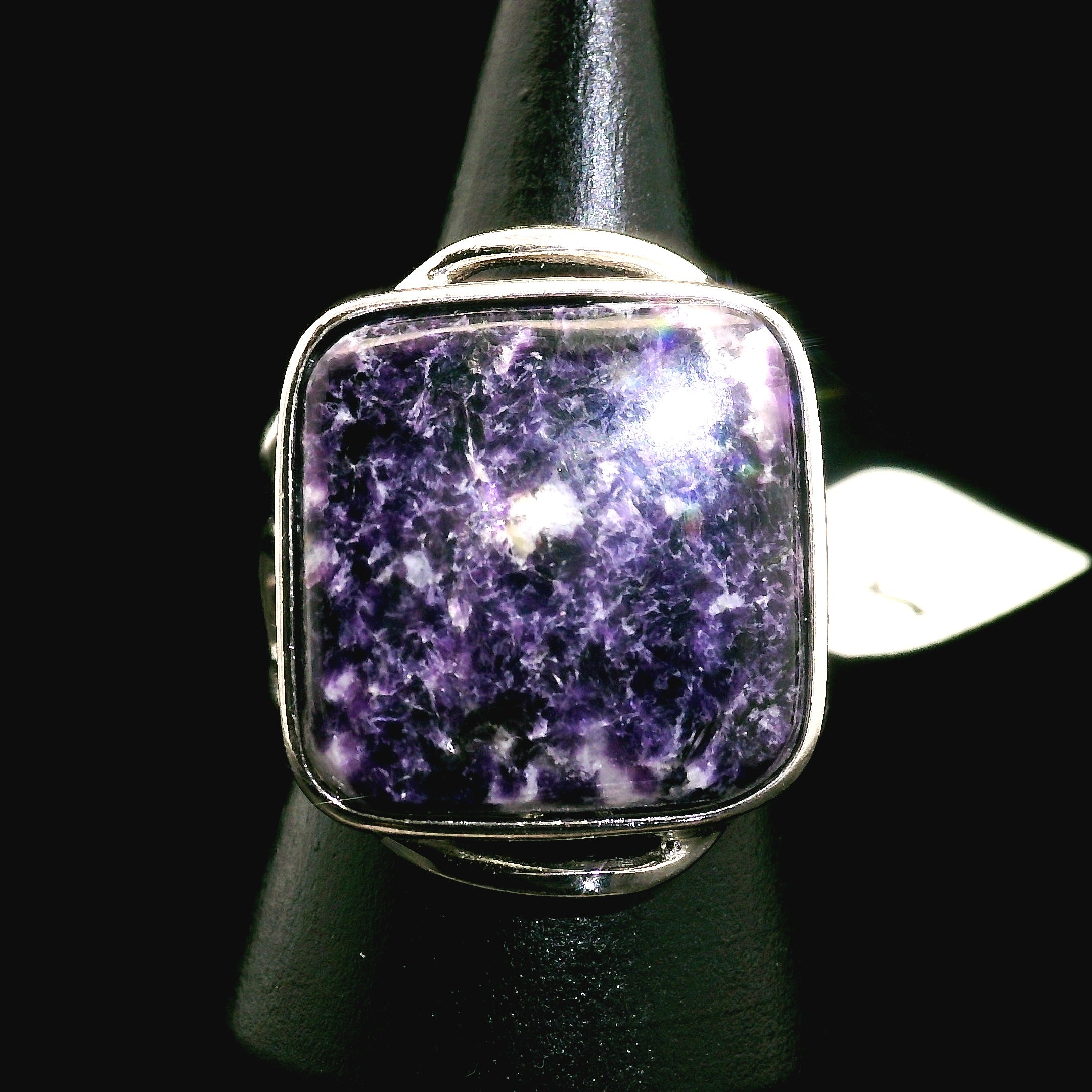 Storm Euphoralite Cuff Ring 925 Silver for Strong Support and Relief for Any Situation