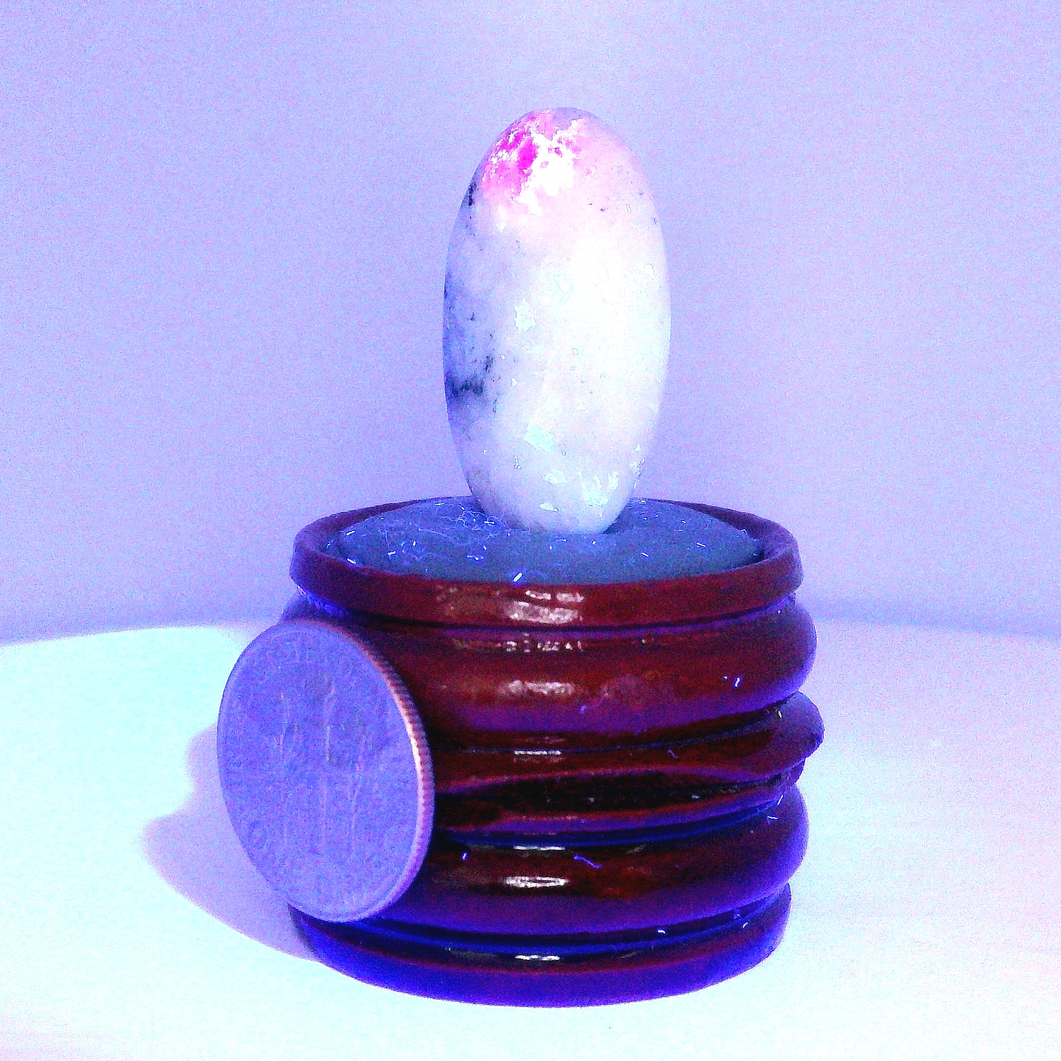 Tugtupite Palm Stone for Joy, Manifestation, Romance, Relationship Healing and Good Luck