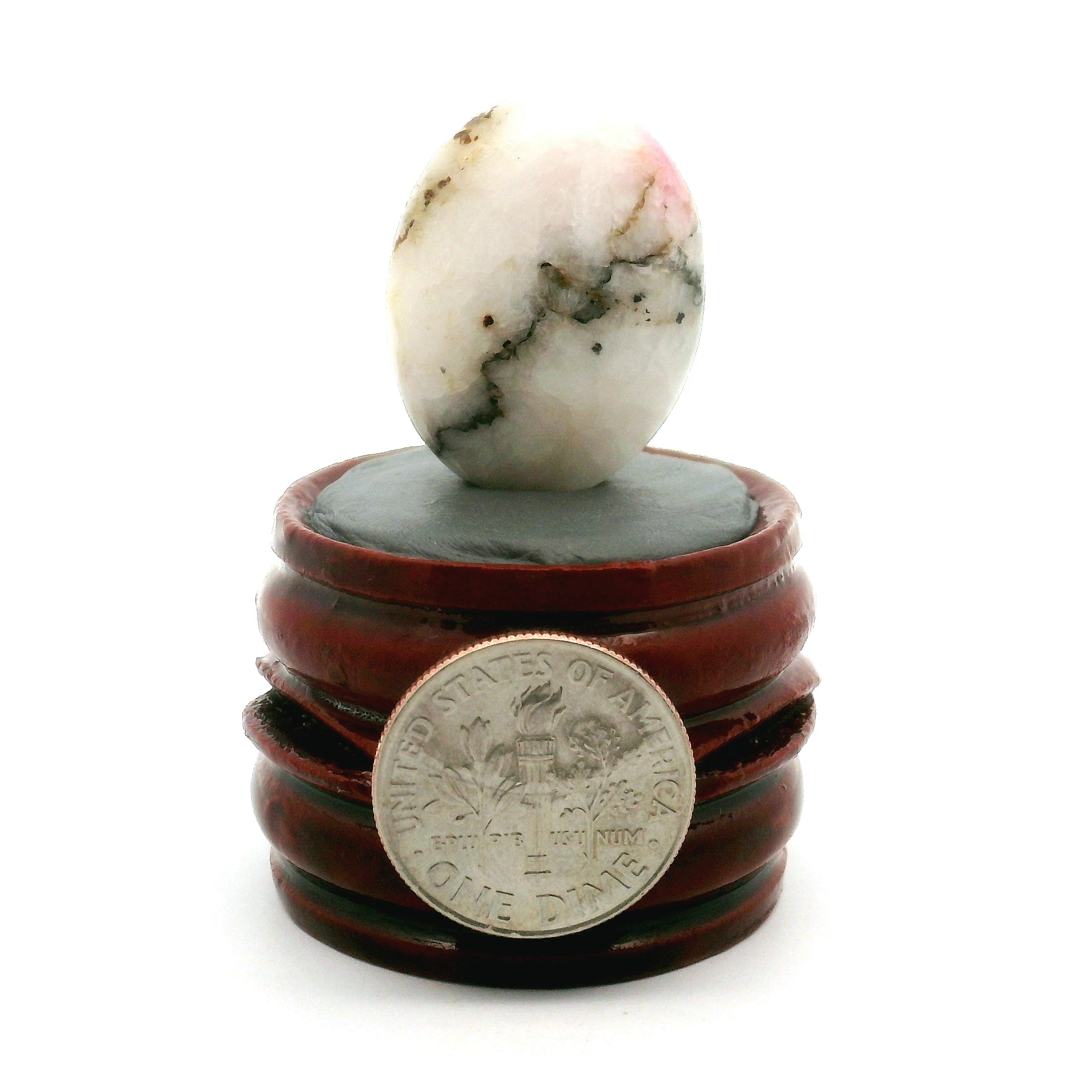 Tugtupite Palm Stone for Joy, Manifestation, Romance, Relationship Healing and Good Luck