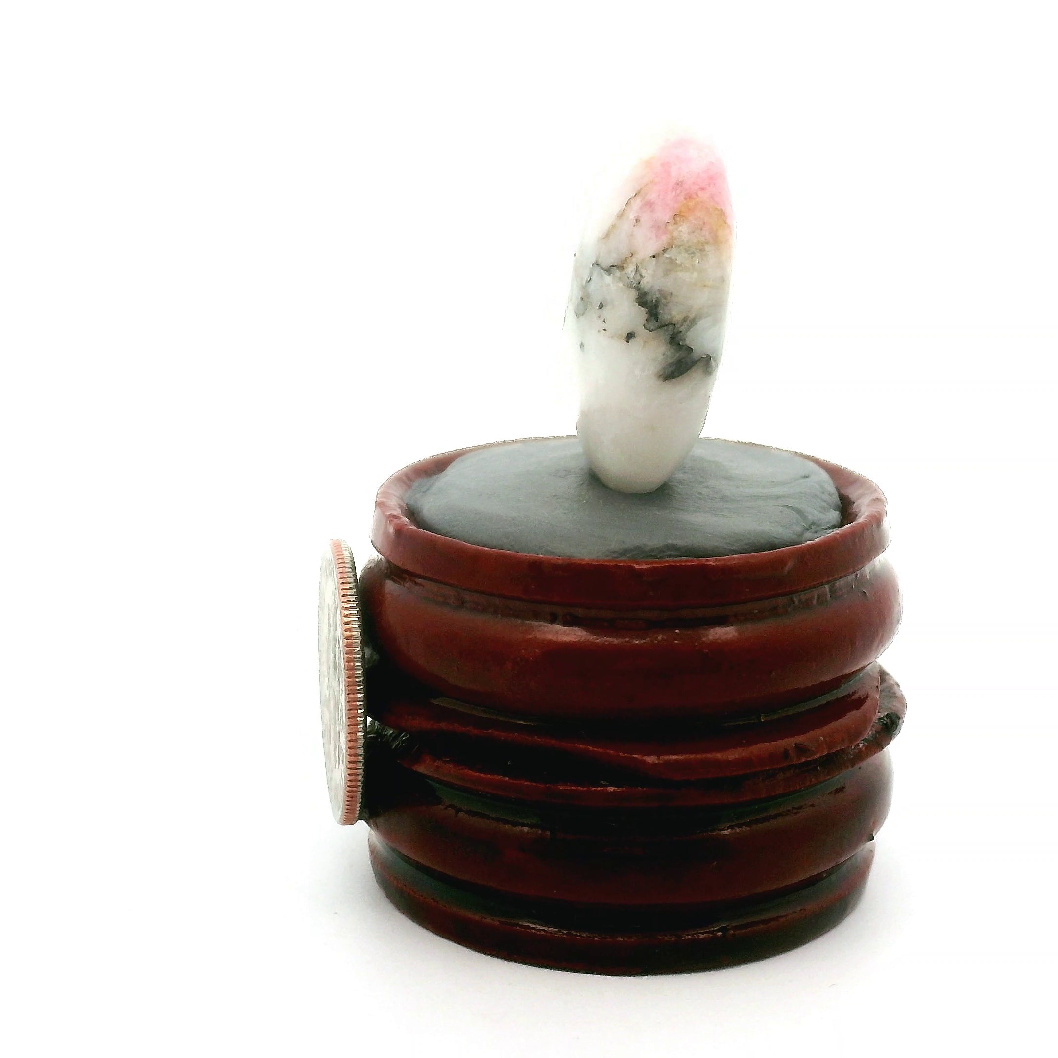 Tugtupite Palm Stone for Joy, Manifestation, Romance, Relationship Healing and Good Luck