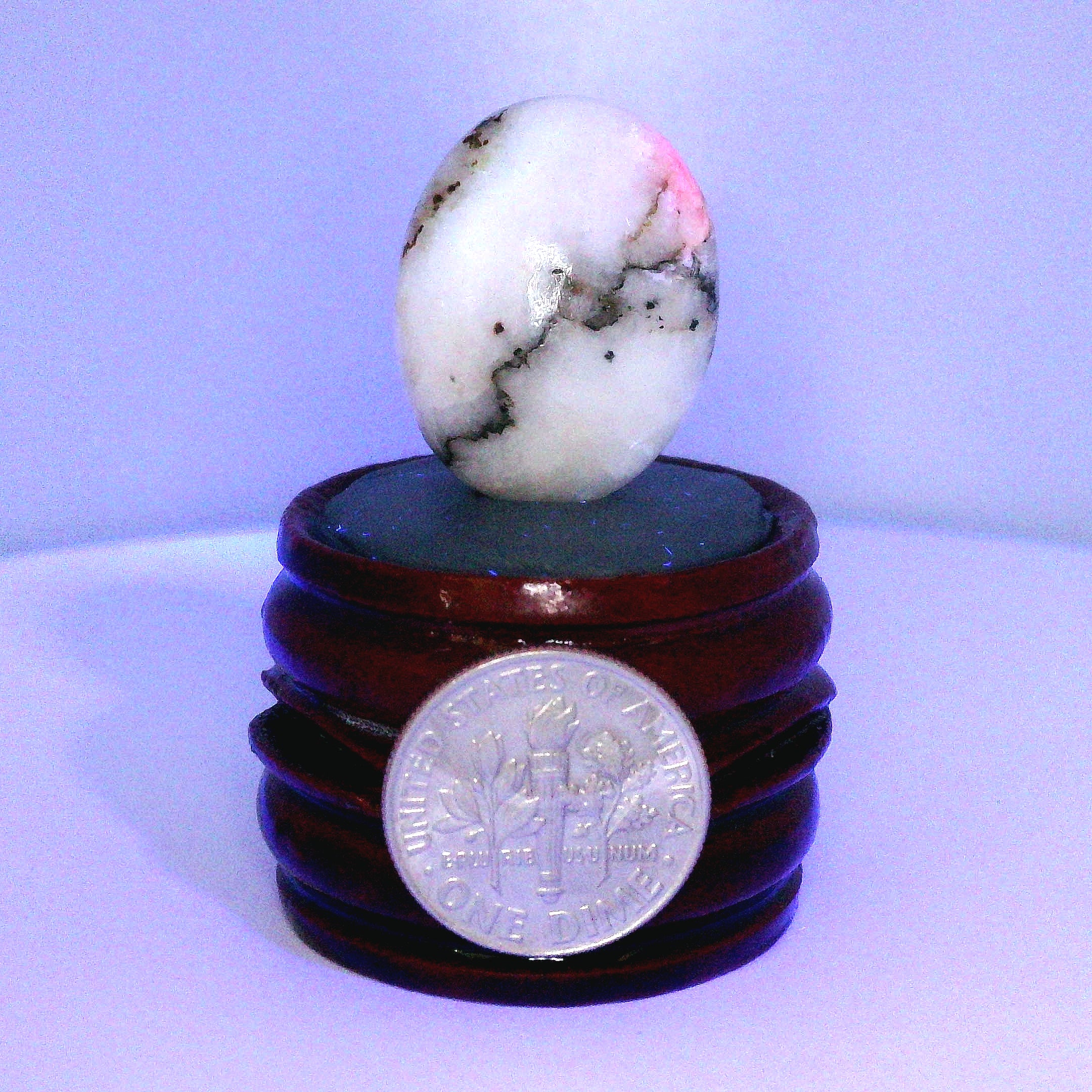 Tugtupite Palm Stone for Joy, Manifestation, Romance, Relationship Healing and Good Luck