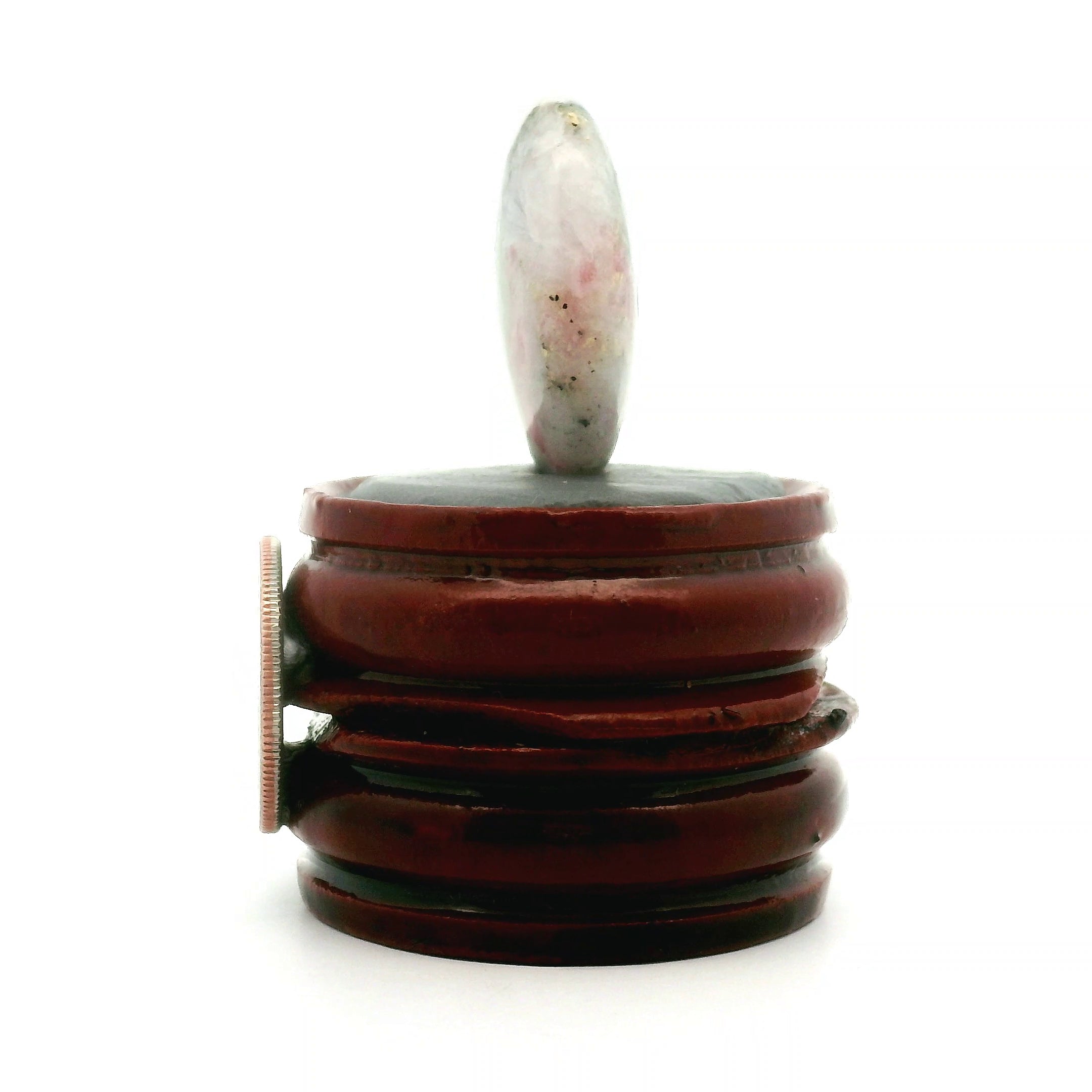 Tugtupite Palm Stone for Joy, Manifestation, Romance, Relationship Healing and Good Luck