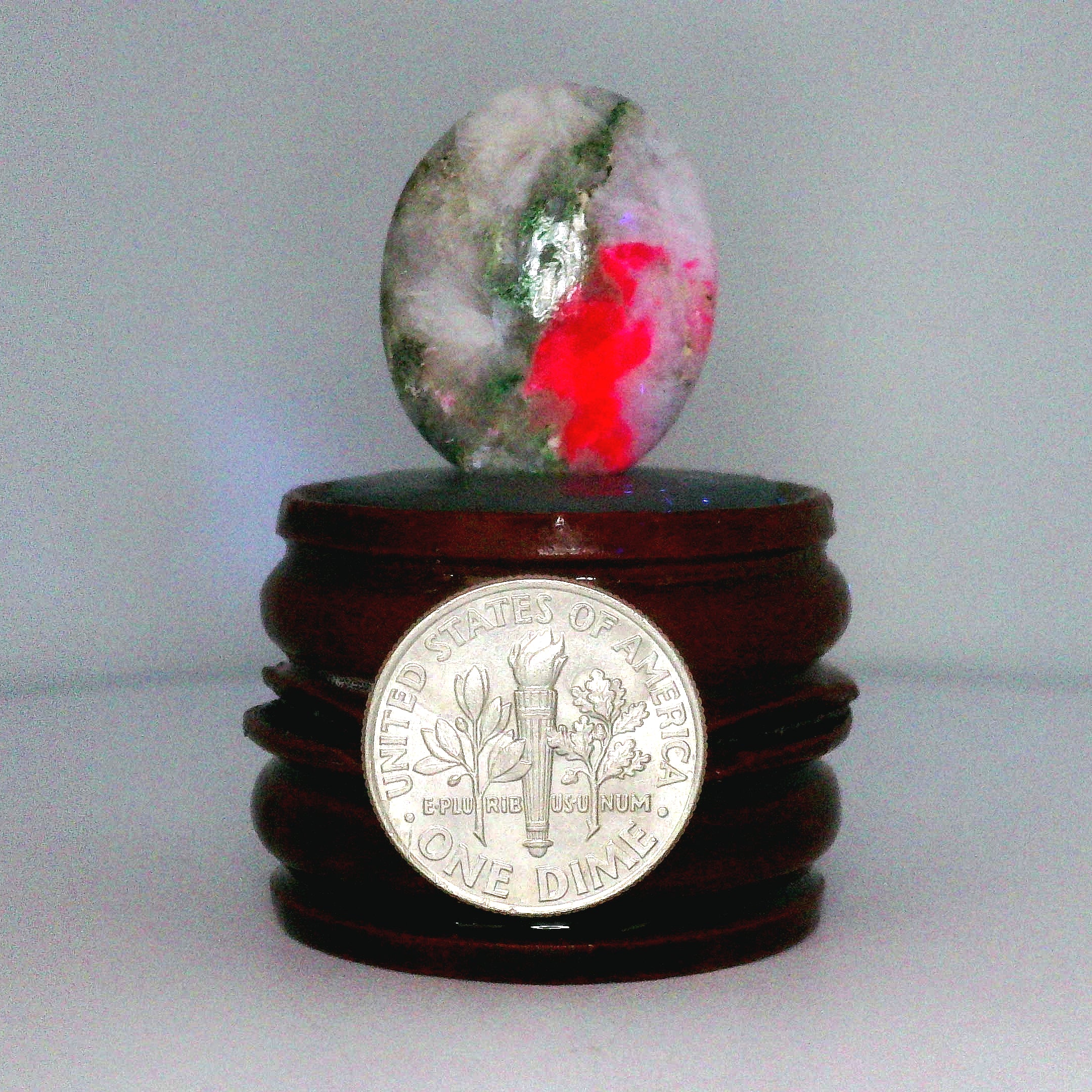 Tugtupite Palm Stone for Joy, Manifestation, Romance, Relationship Healing and Good Luck