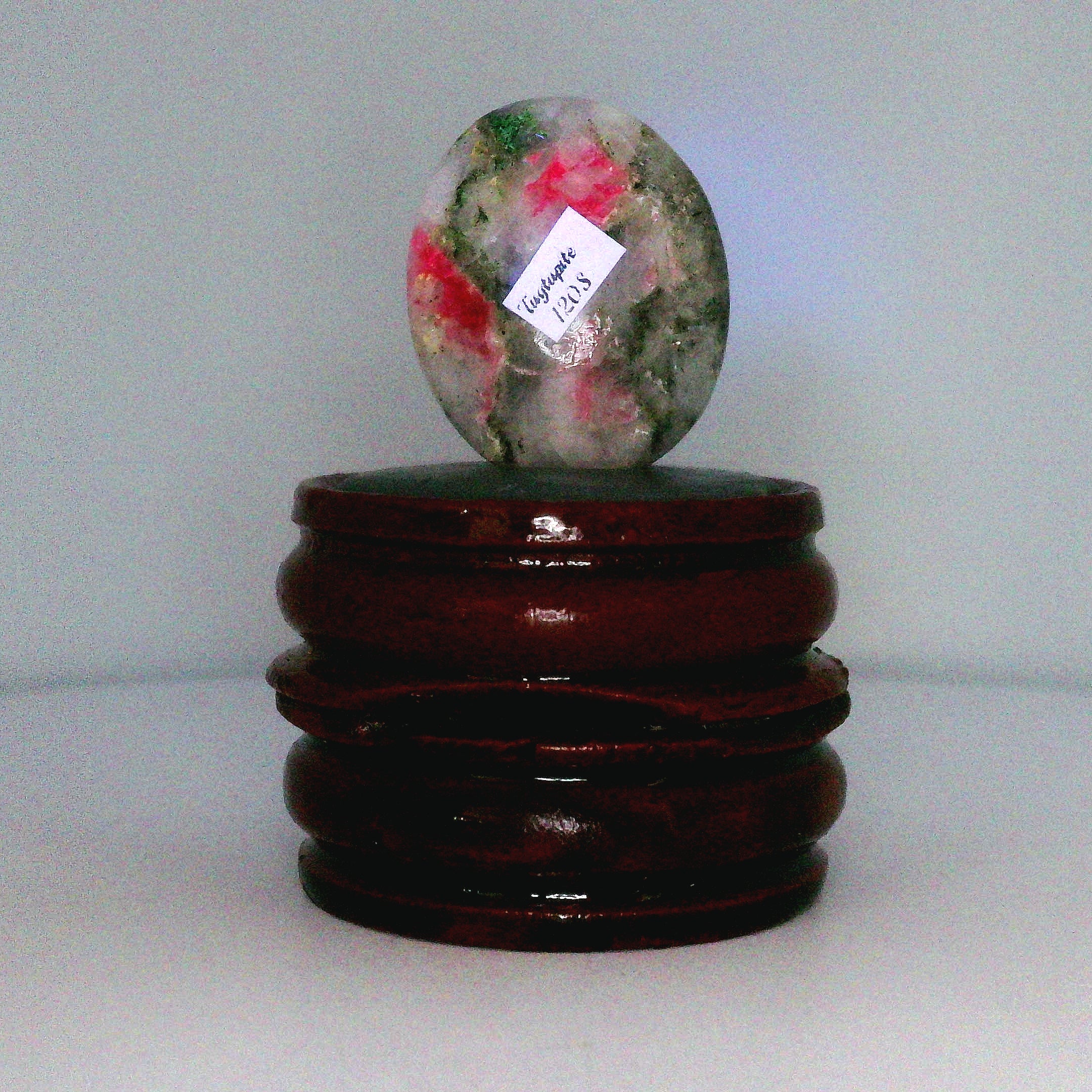 Tugtupite Palm Stone for Joy, Manifestation, Romance, Relationship Healing and Good Luck