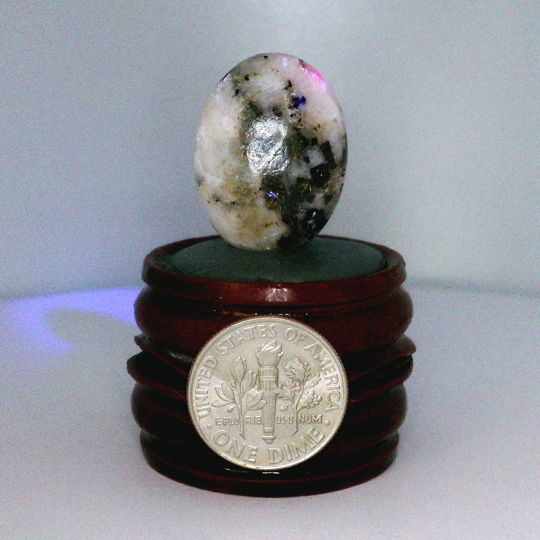 Tugtupite Palm Stone for Joy, Manifestation, Romance, Relationship Healing and Good Luck