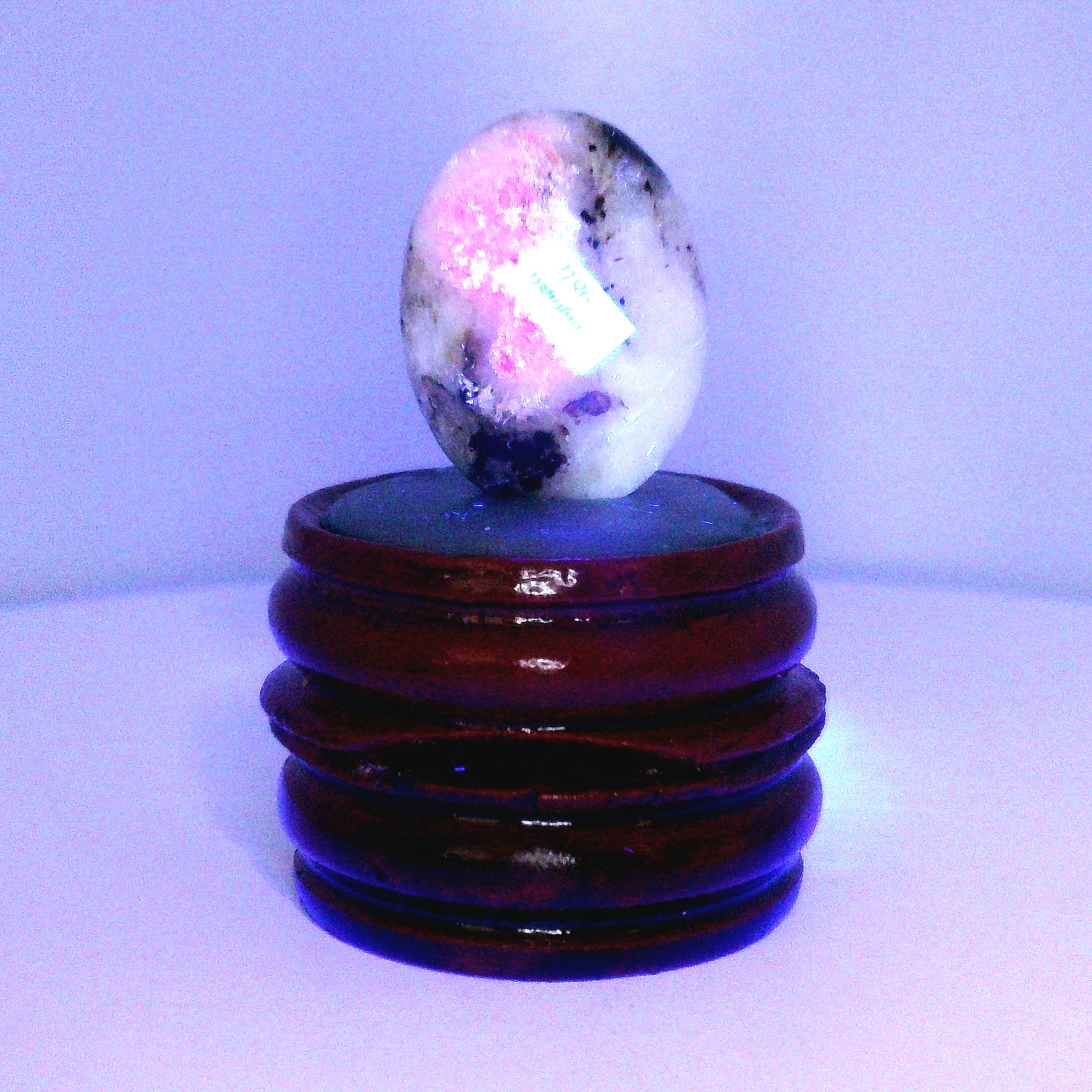 Tugtupite Palm Stone for Joy, Manifestation, Romance, Relationship Healing and Good Luck