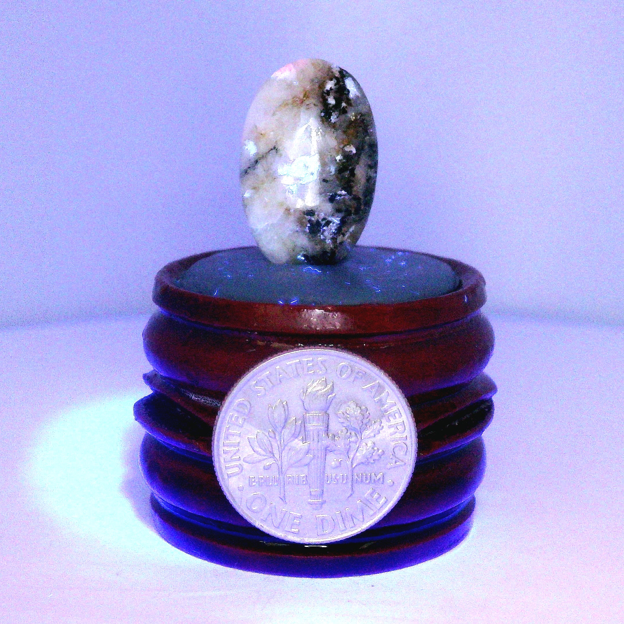 Tugtupite Palm Stone for Joy, Manifestation, Romance, Relationship Healing and Good Luck