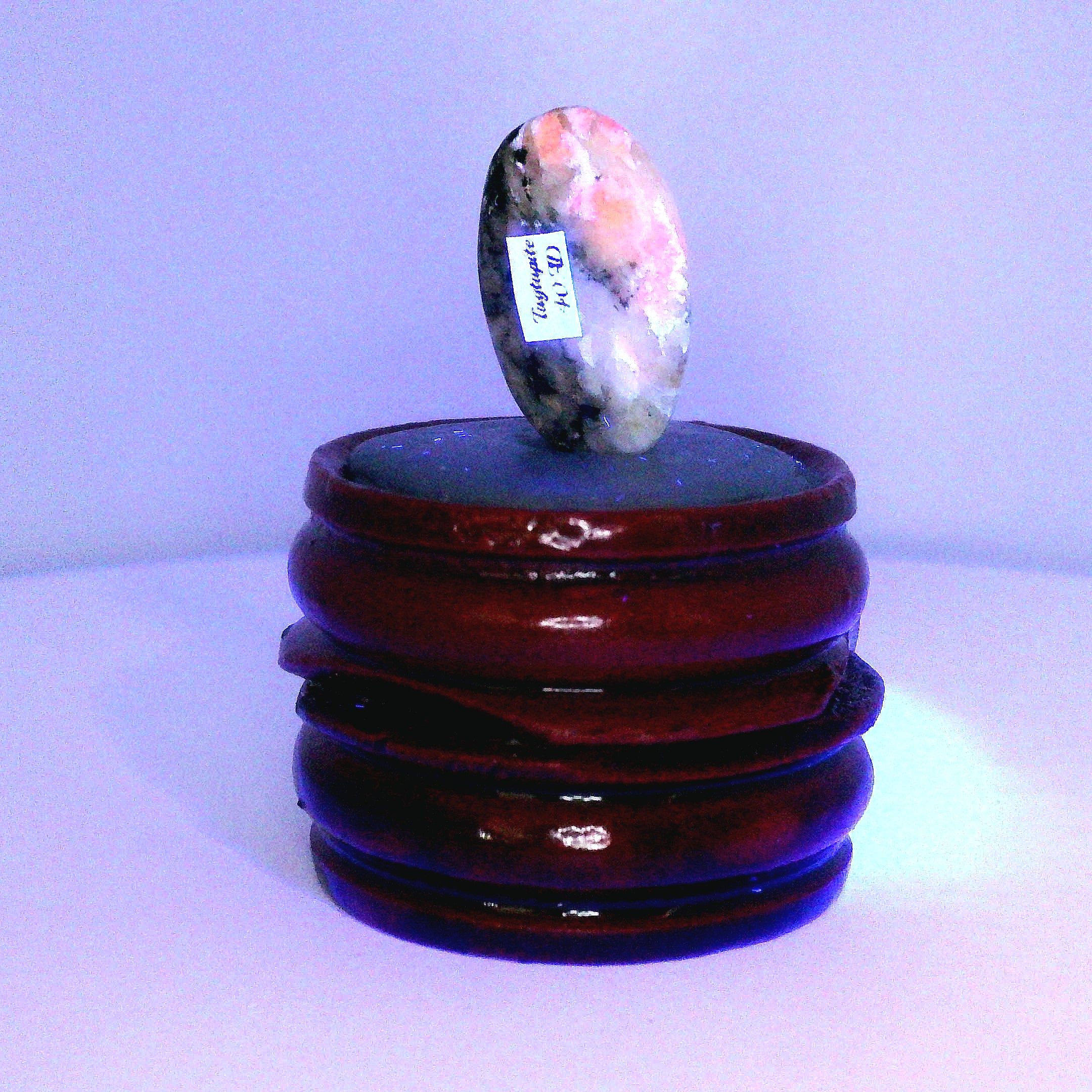 Tugtupite Palm Stone for Joy, Manifestation, Romance, Relationship Healing and Good Luck