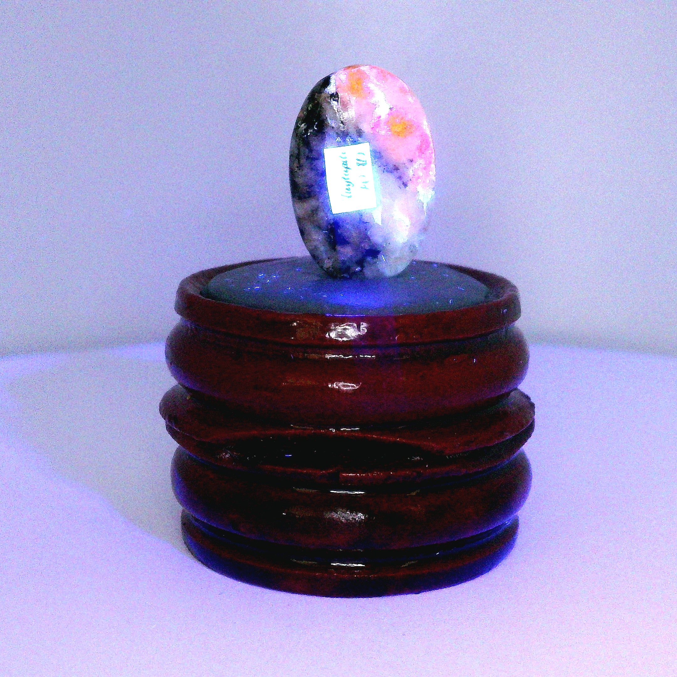 Tugtupite Palm Stone for Joy, Manifestation, Romance, Relationship Healing and Good Luck