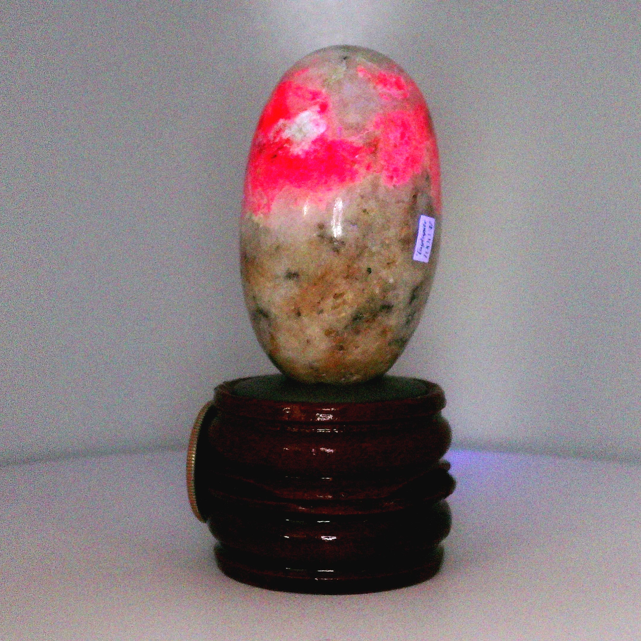 Tugtupite Lingam for Joy, Manifestation, Romance, Relationship Healing and Good Luck