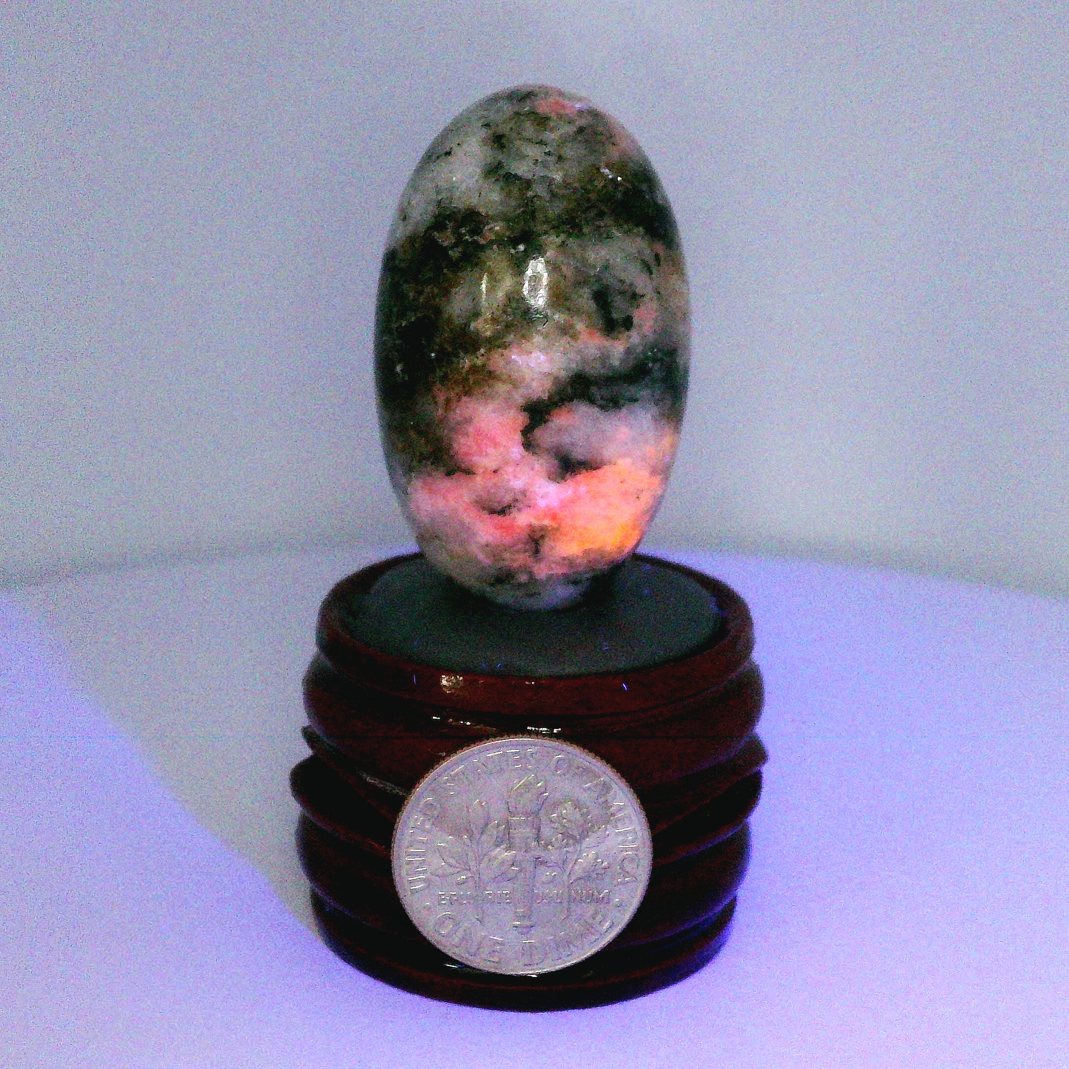 Tugtupite Lingam for Joy, Manifestation, Romance, Relationship Healing and Good Luck