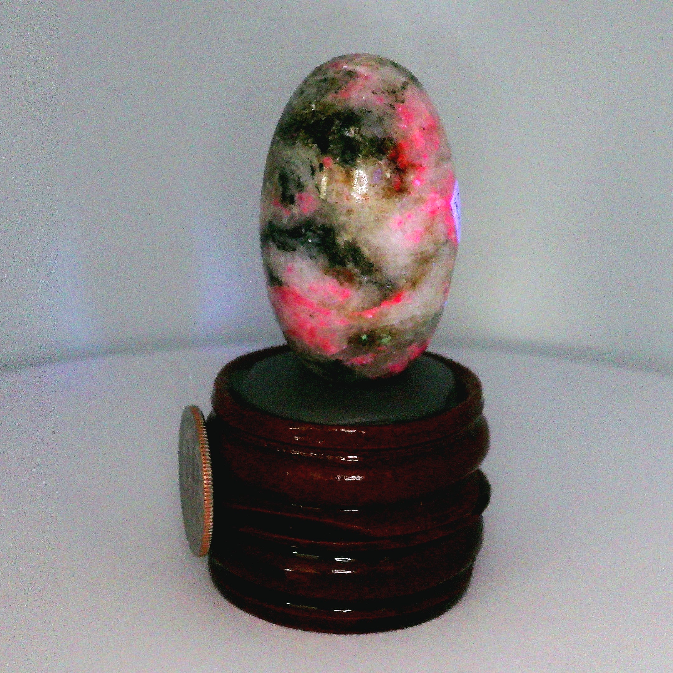 Tugtupite Lingam for Joy, Manifestation, Romance, Relationship Healing and Good Luck