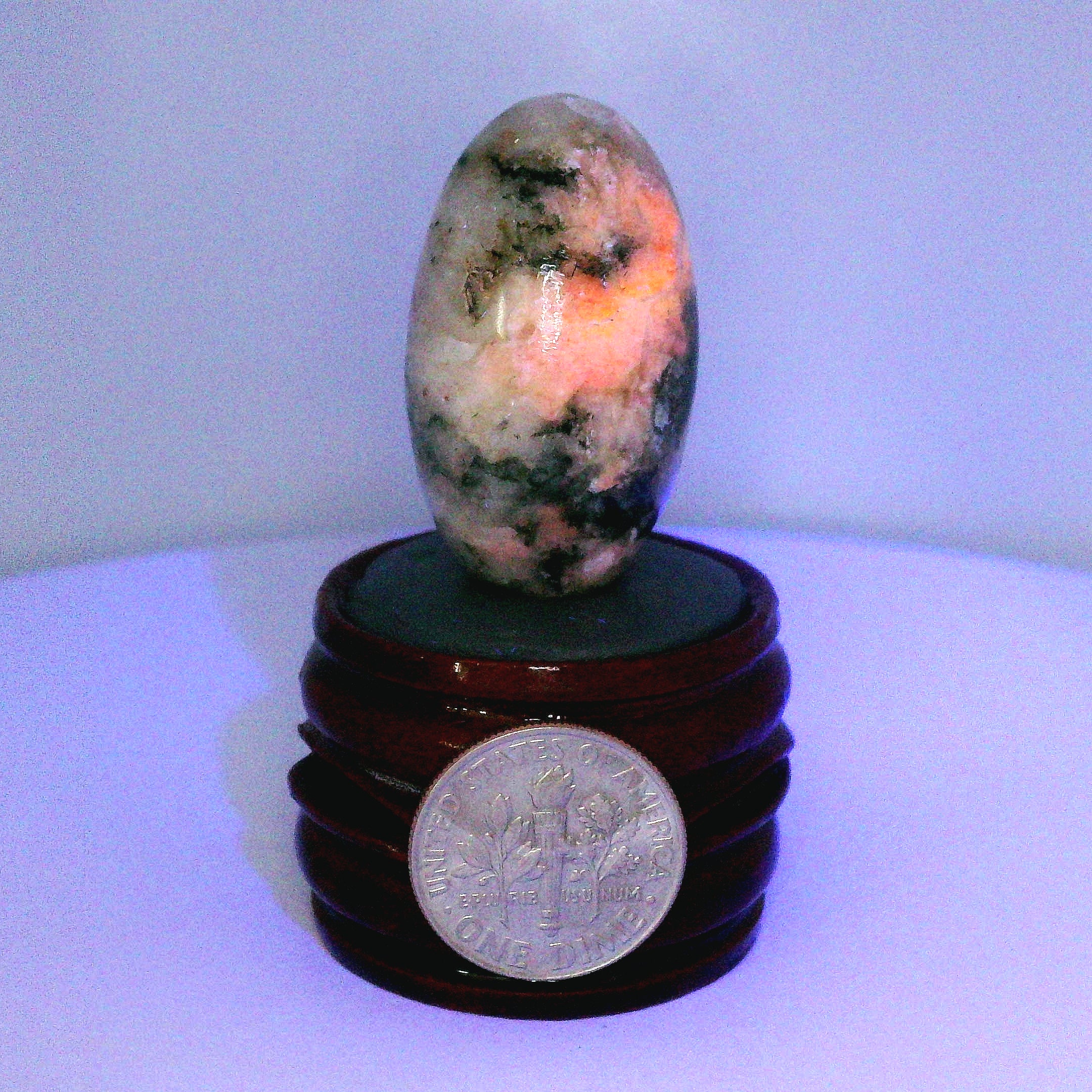 Tugtupite Lingam for Joy, Manifestation, Romance, Relationship Healing and Good Luck