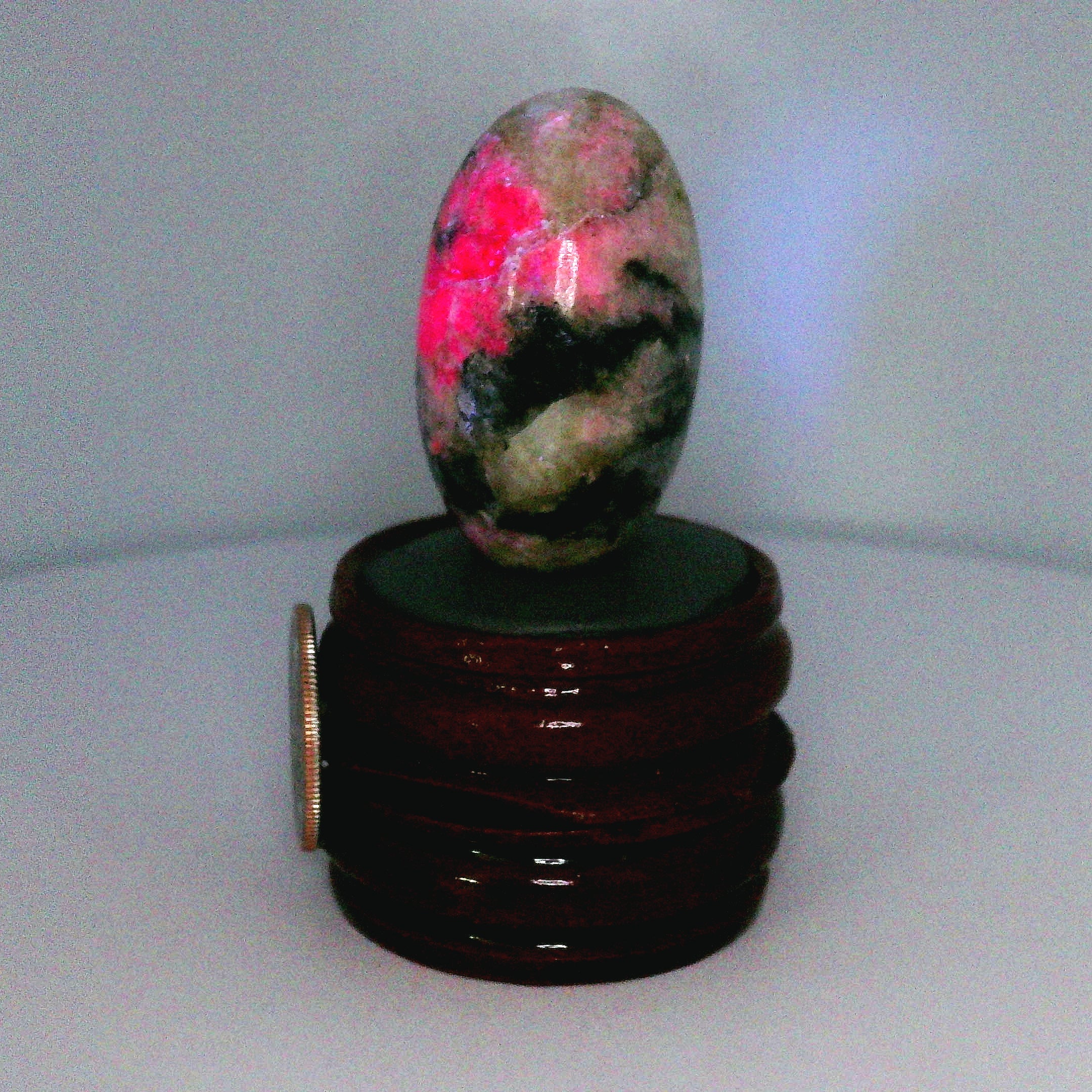 Tugtupite Lingam for Joy, Manifestation, Romance, Relationship Healing and Good Luck