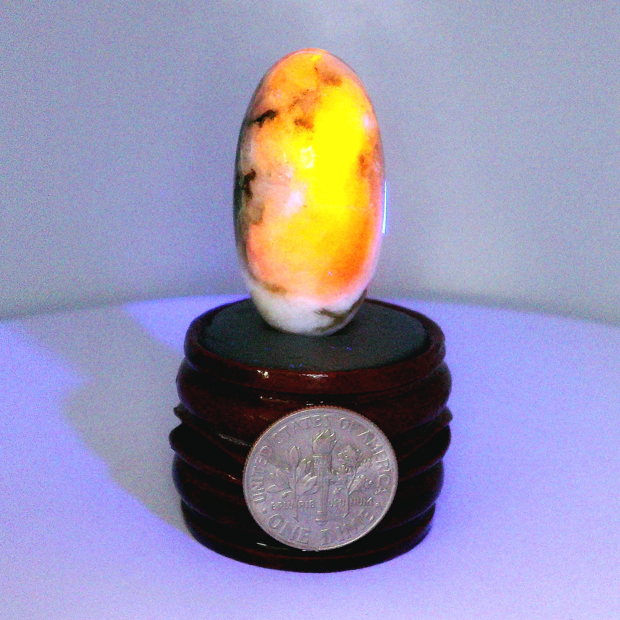 Tugtupite Lingam for Joy, Manifestation, Romance, Relationship Healing and Good Luck