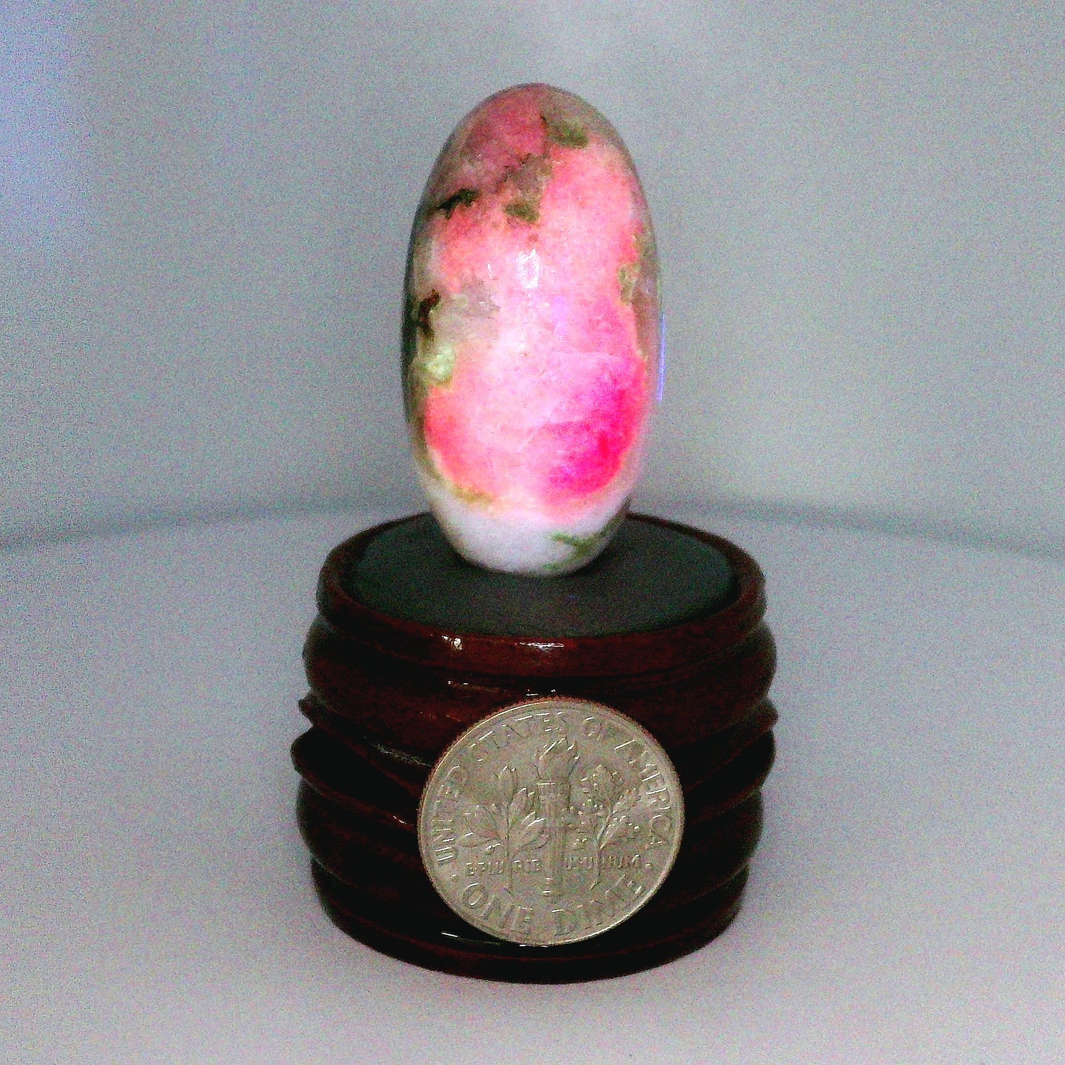 Tugtupite Lingam for Joy, Manifestation, Romance, Relationship Healing and Good Luck