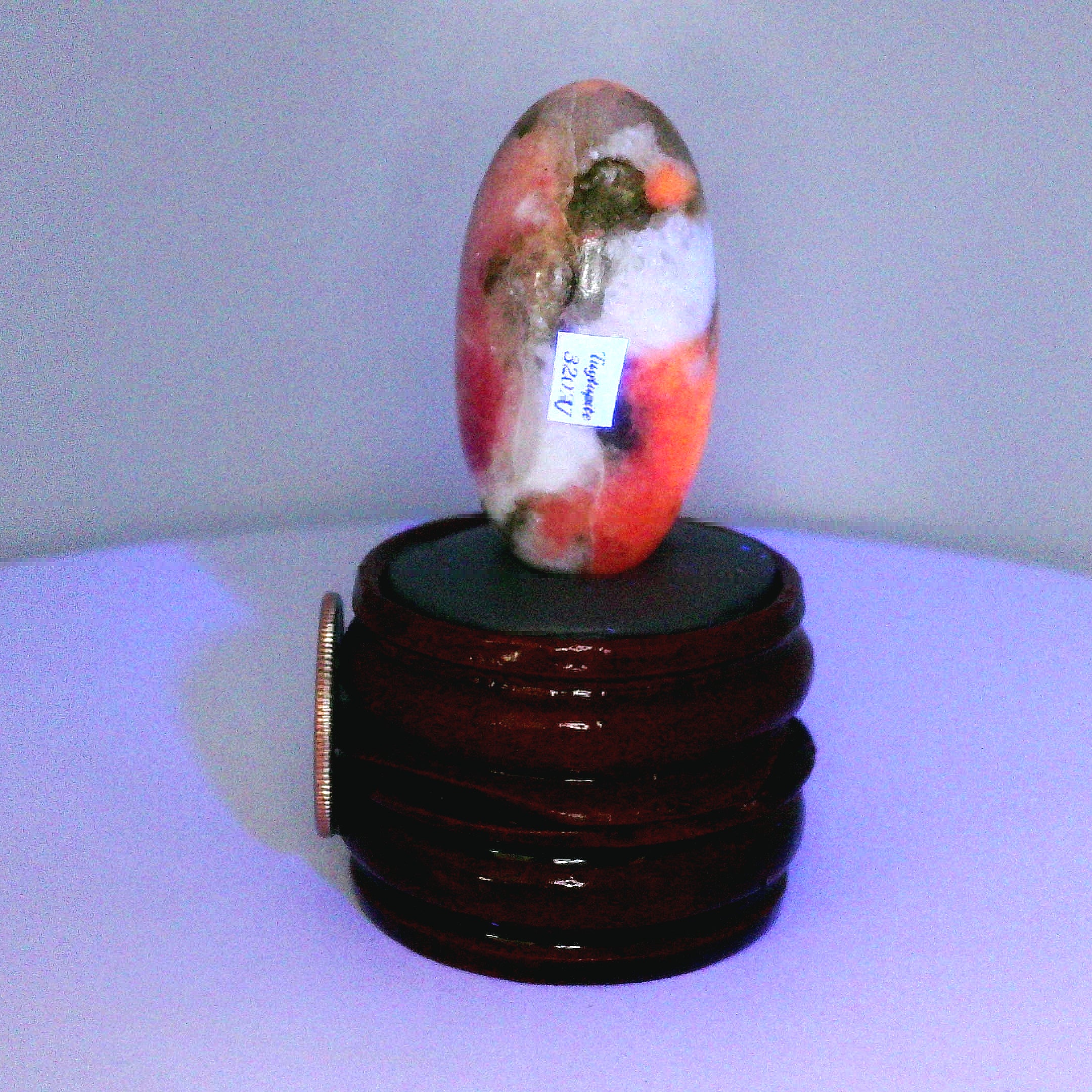 Tugtupite Lingam for Joy, Manifestation, Romance, Relationship Healing and Good Luck