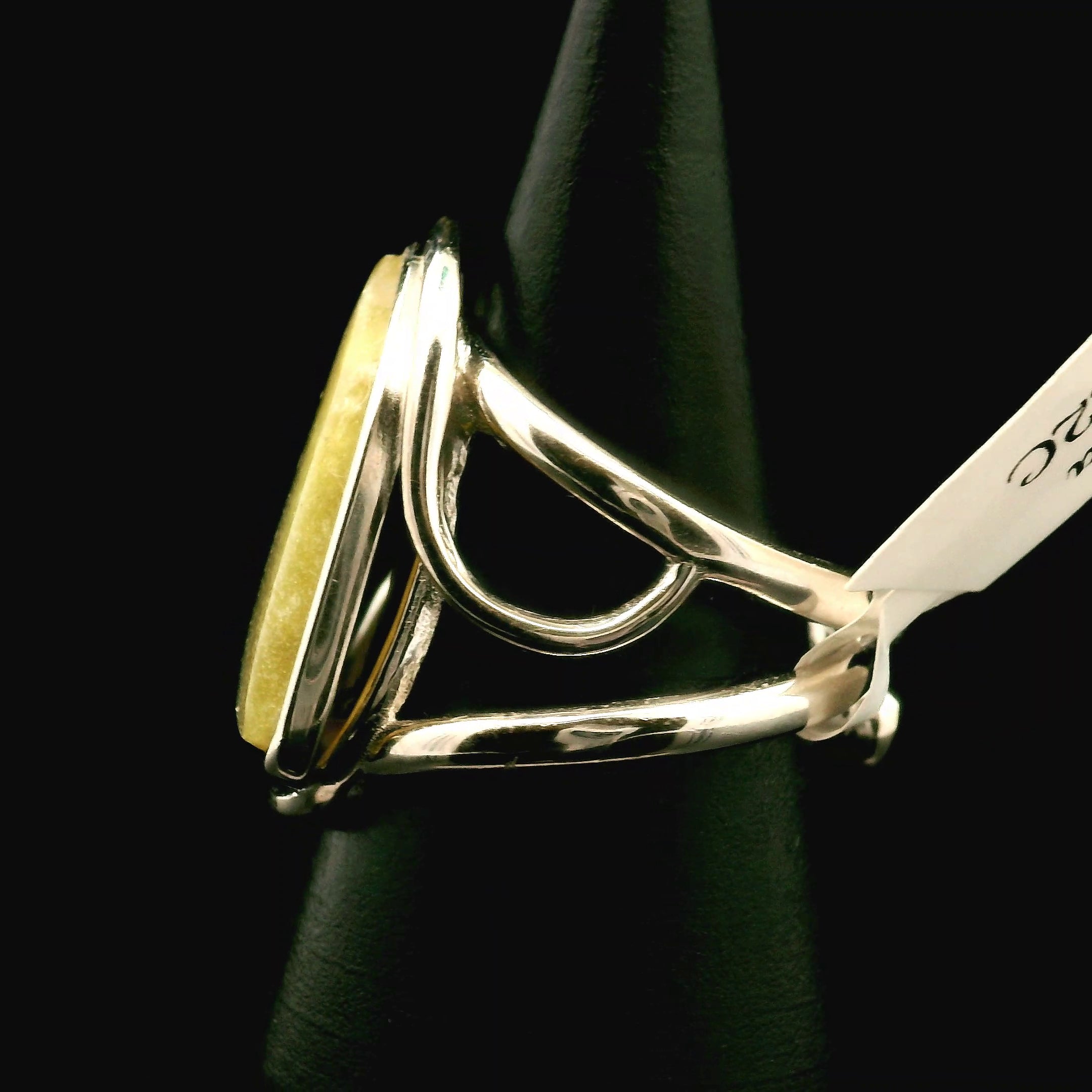 Gaia Euphoralite Cuff Ring 925 Silver for Mother Earth Healing of Body, Mind and Spirit