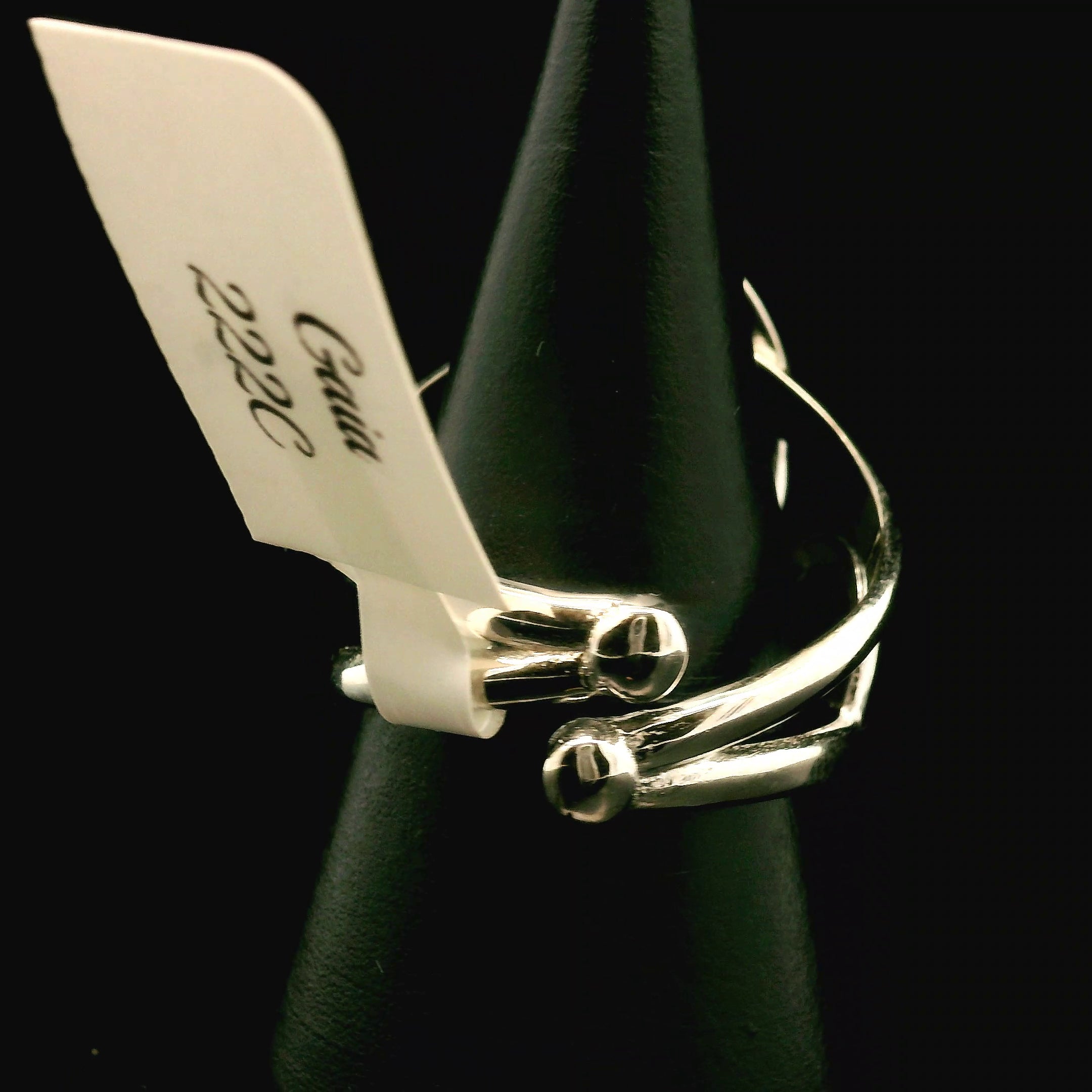 Gaia Euphoralite Cuff Ring 925 Silver for Mother Earth Healing of Body, Mind and Spirit