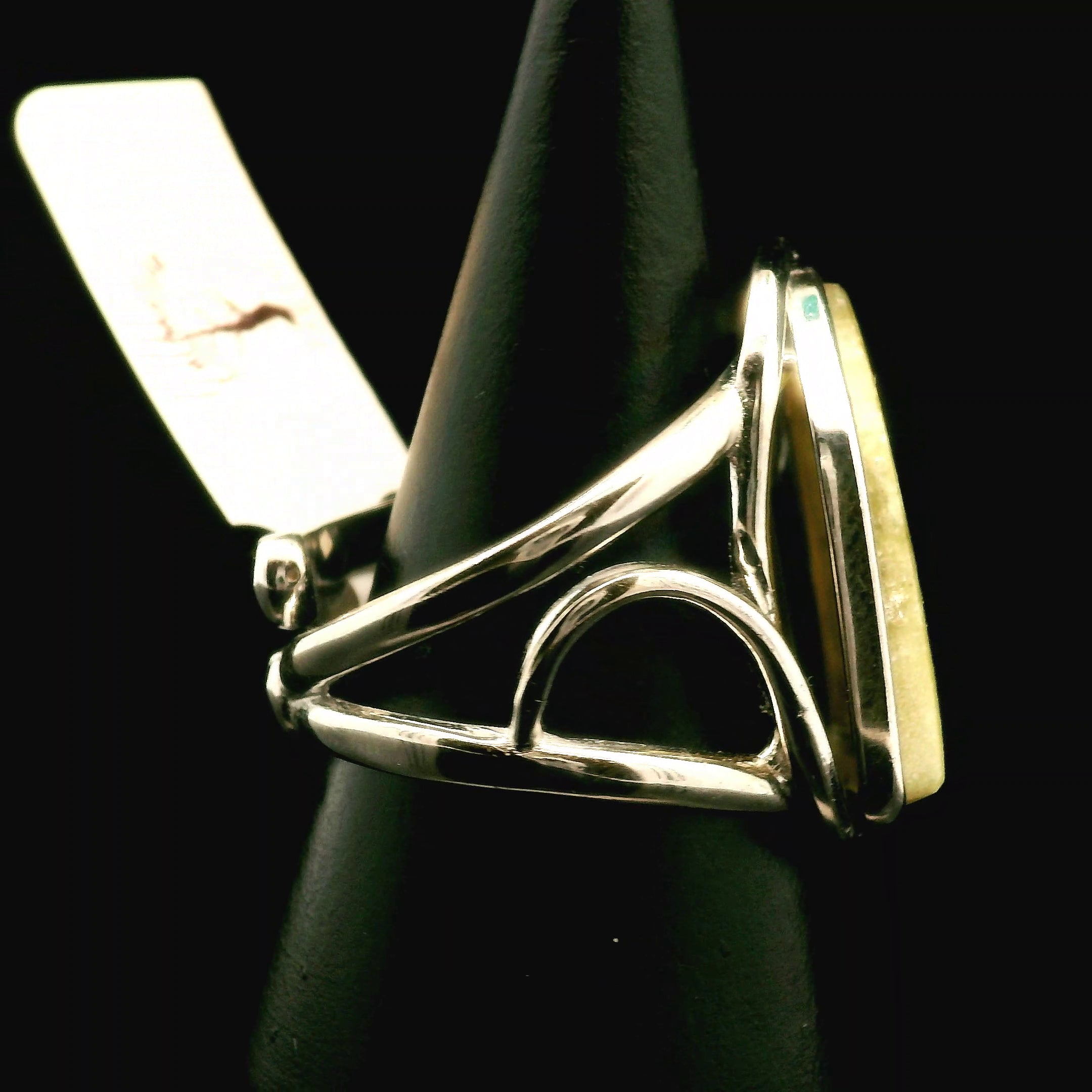 Gaia Euphoralite Cuff Ring 925 Silver for Mother Earth Healing of Body, Mind and Spirit