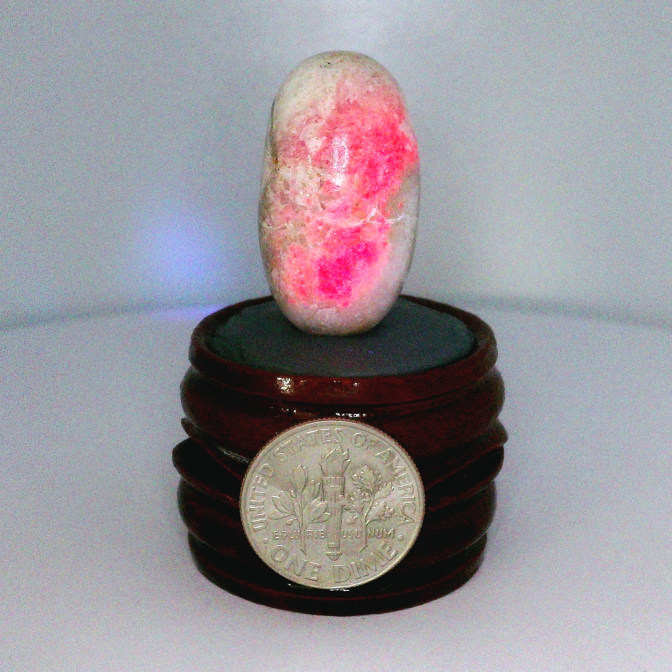 Tugtupite Lingam for Joy, Manifestation, Romance, Relationship Healing and Good Luck