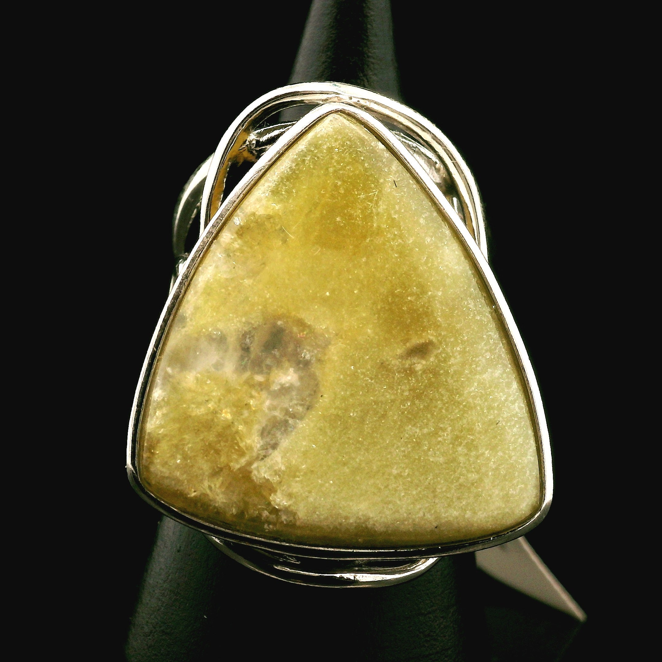 Gaia Euphoralite Cuff Ring 925 Silver for Mother Earth Healing of Body, Mind and Spirit