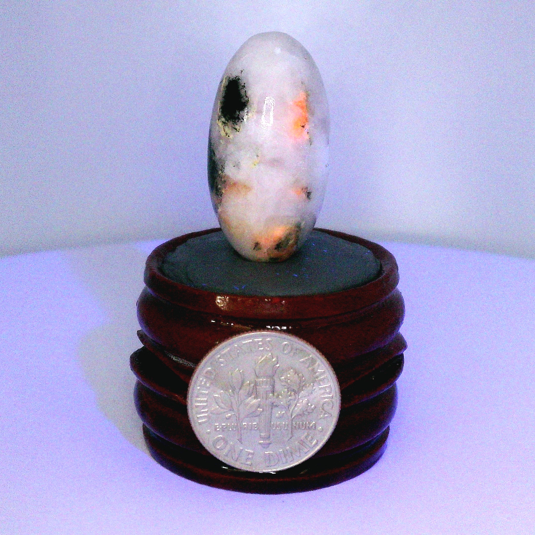 Tugtupite Lingam for Joy, Manifestation, Romance, Relationship Healing and Good Luck