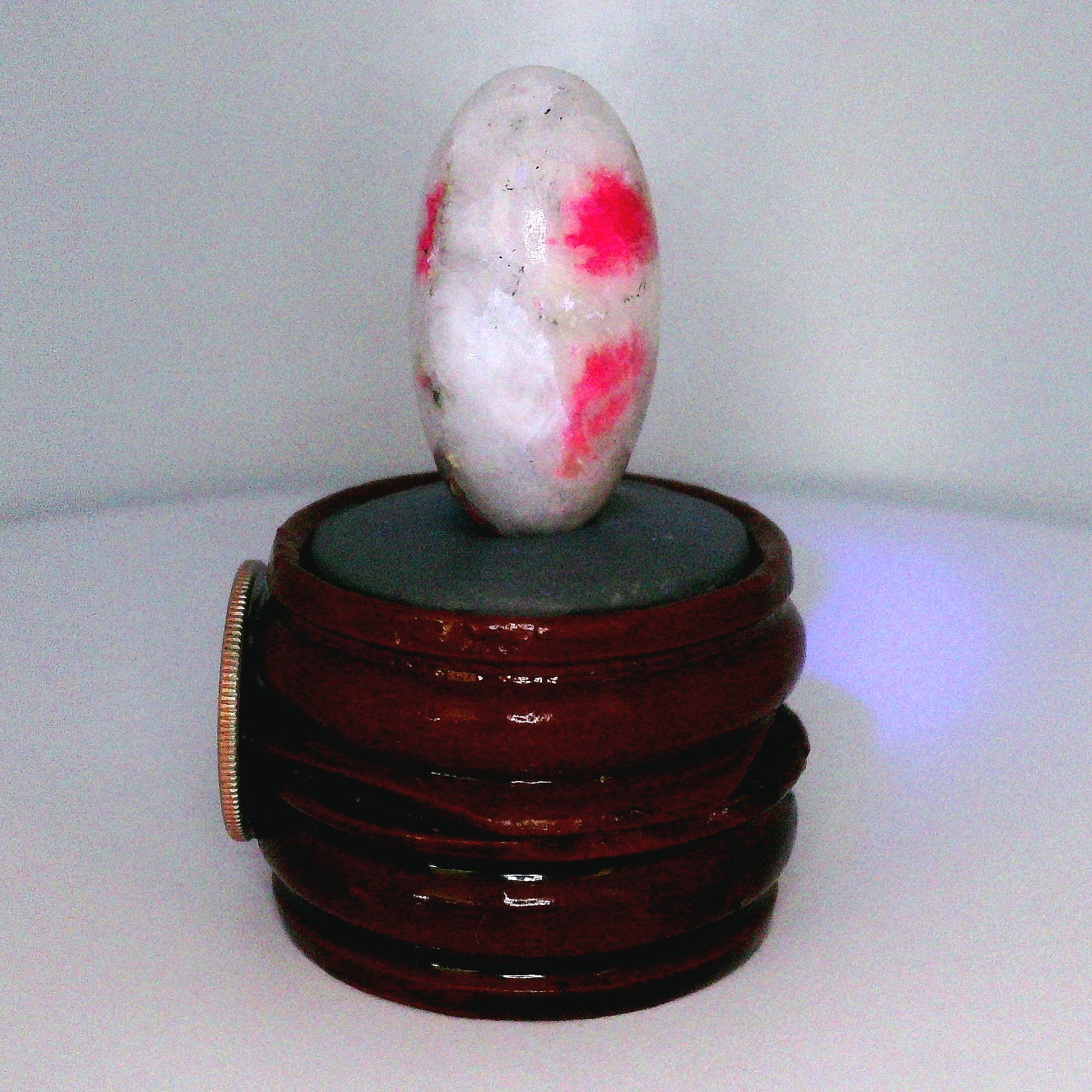 Tugtupite Lingam for Joy, Manifestation, Romance, Relationship Healing and Good Luck