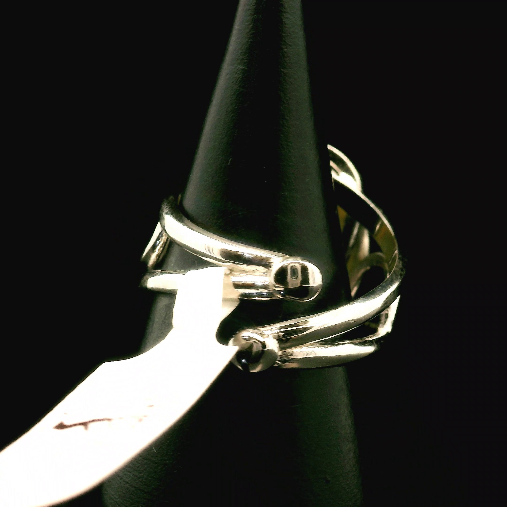 Rare Golden Euphoralite Cuff Ring 925 Silver for Euphoria, Empowerment and Strength