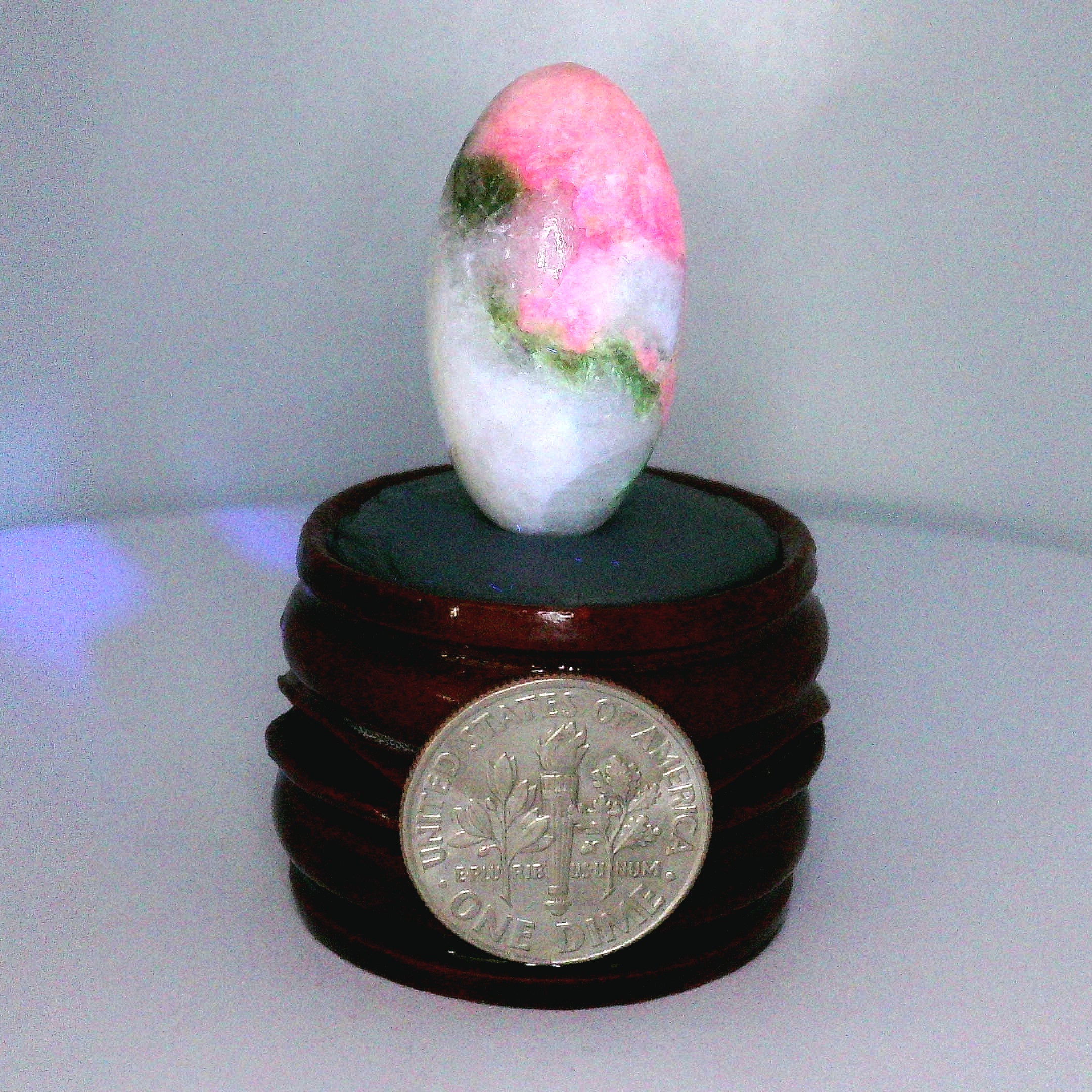Tugtupite Lingam for Joy, Manifestation, Romance, Relationship Healing and Good Luck