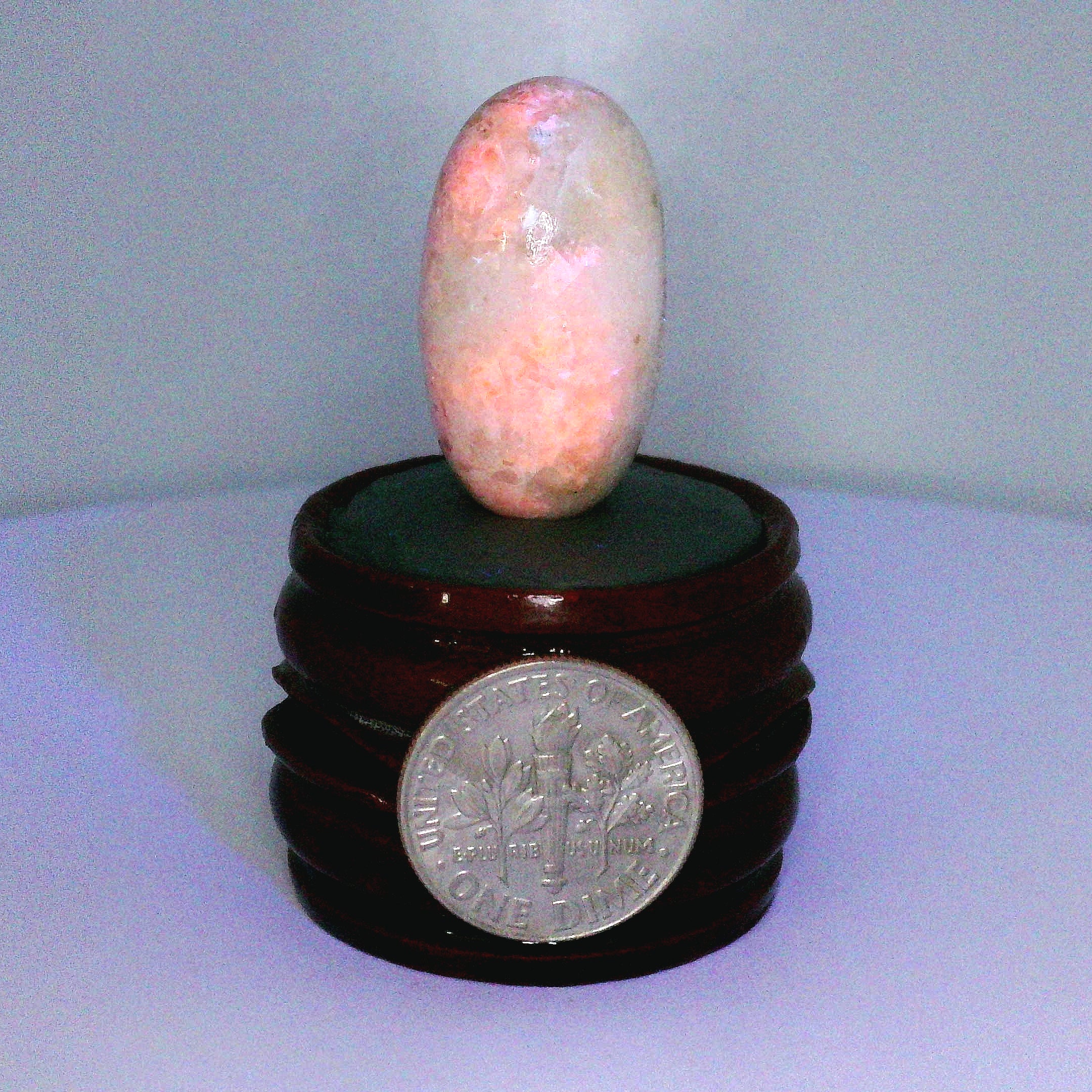 Tugtupite Lingam for Joy, Manifestation, Romance, Relationship Healing and Good Luck
