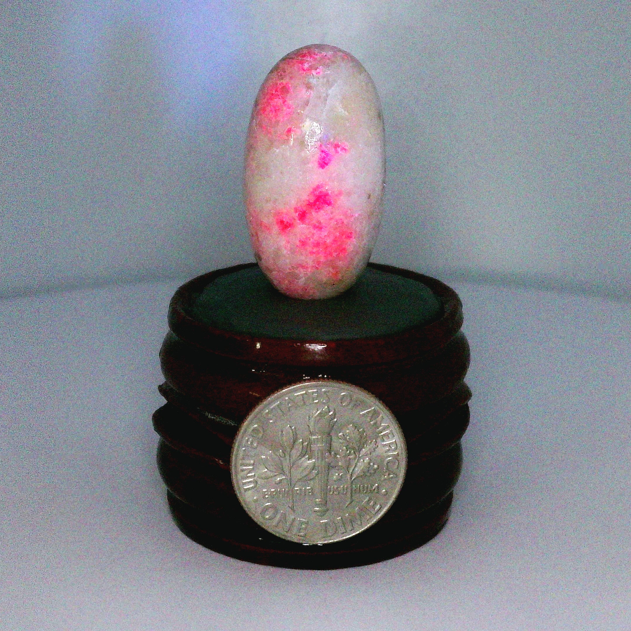 Tugtupite Lingam for Joy, Manifestation, Romance, Relationship Healing and Good Luck