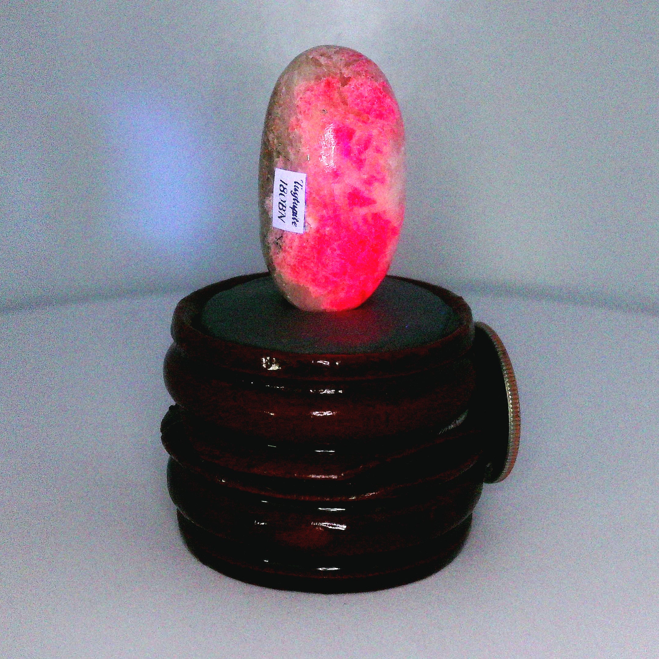 Tugtupite Lingam for Joy, Manifestation, Romance, Relationship Healing and Good Luck