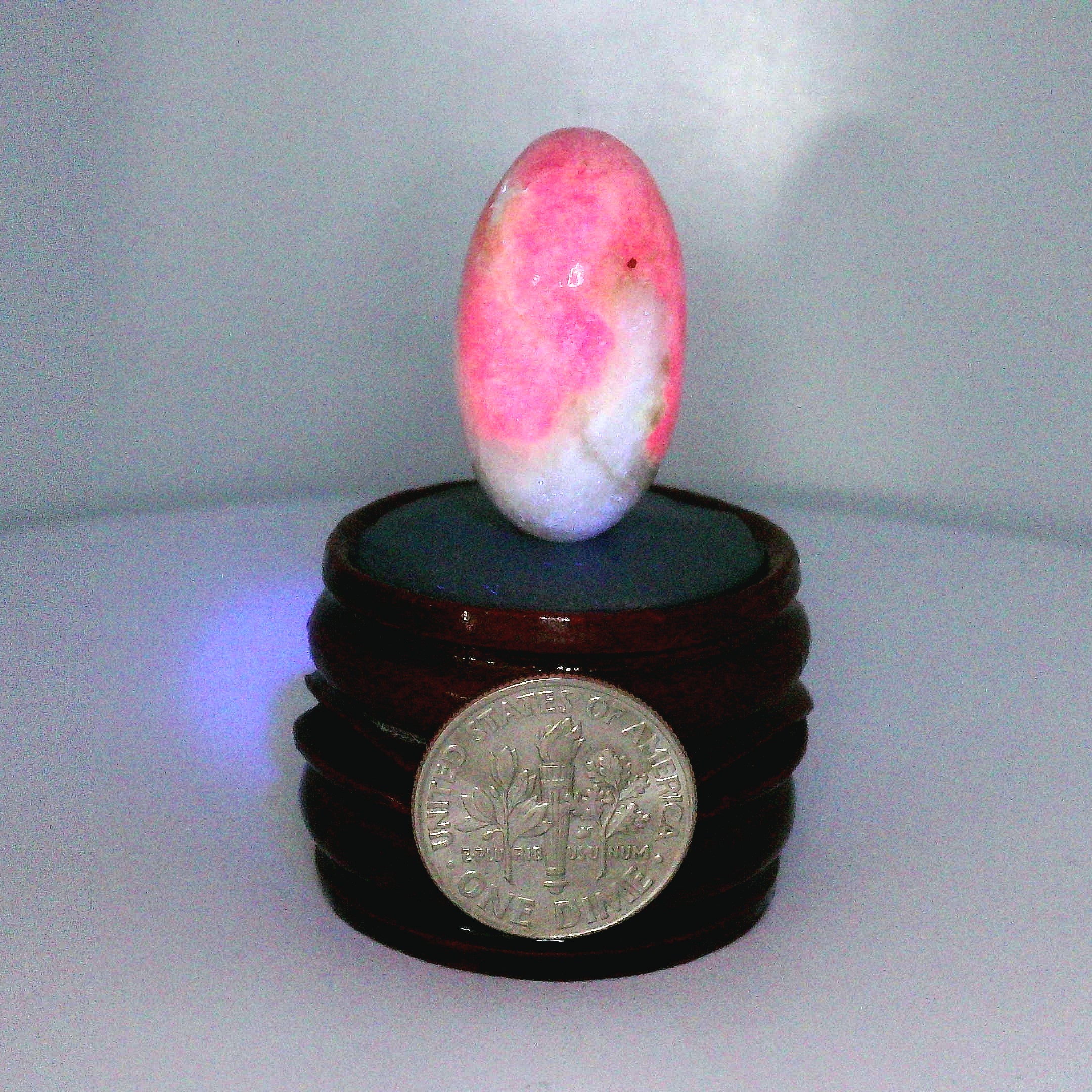 Tugtupite Lingam for Joy, Manifestation, Romance, Relationship Healing and Good Luck