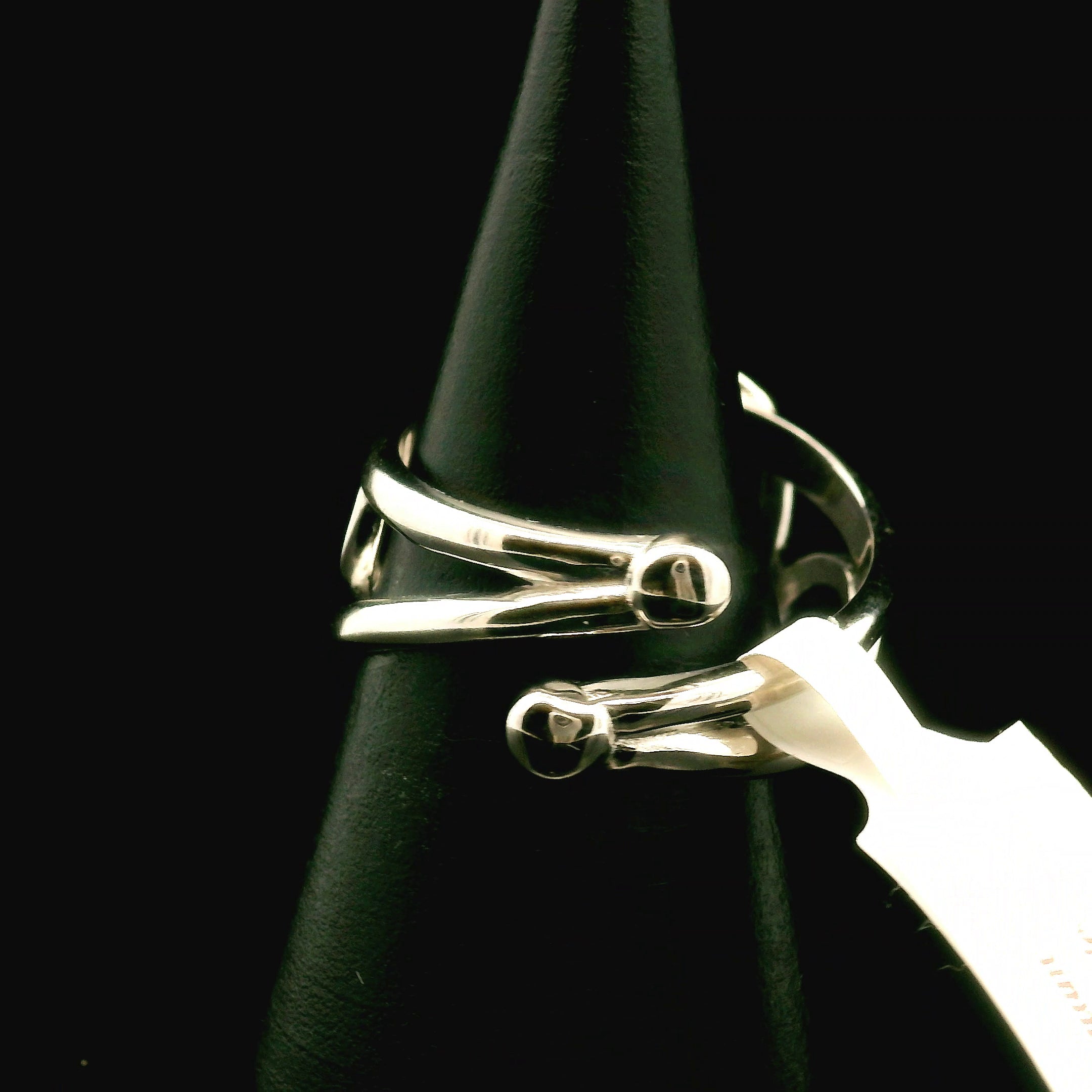 Yttrium Fluorite Cuff Ring .925 Silver for Clarity and Focus