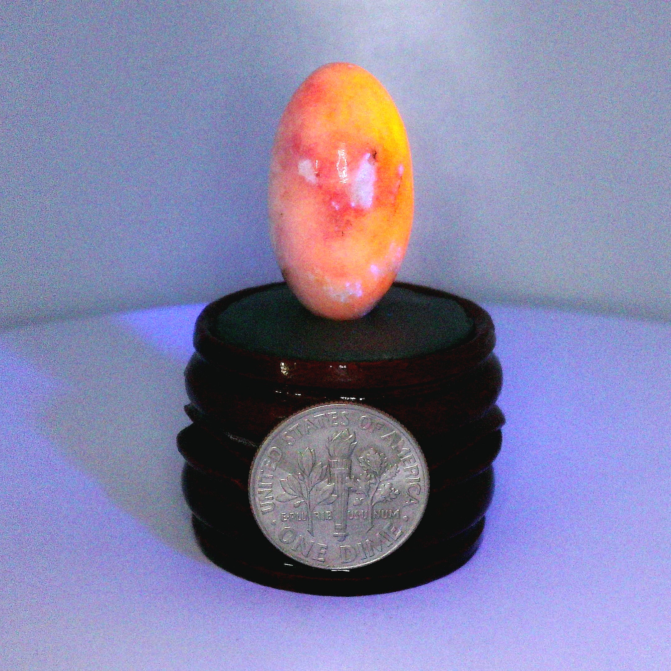 Tugtupite Lingam for Joy, Manifestation, Romance, Relationship Healing and Good Luck