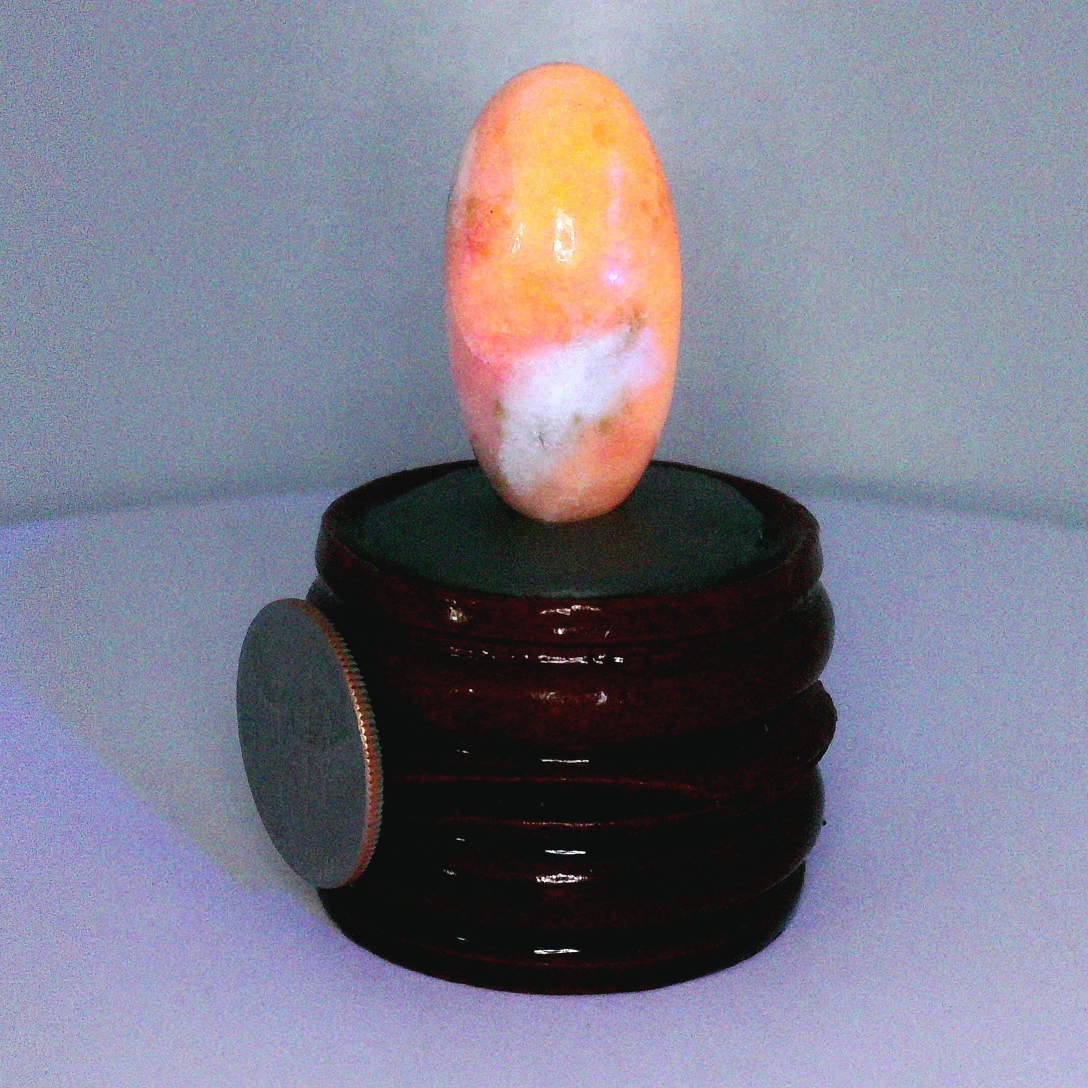 Tugtupite Lingam for Joy, Manifestation, Romance, Relationship Healing and Good Luck